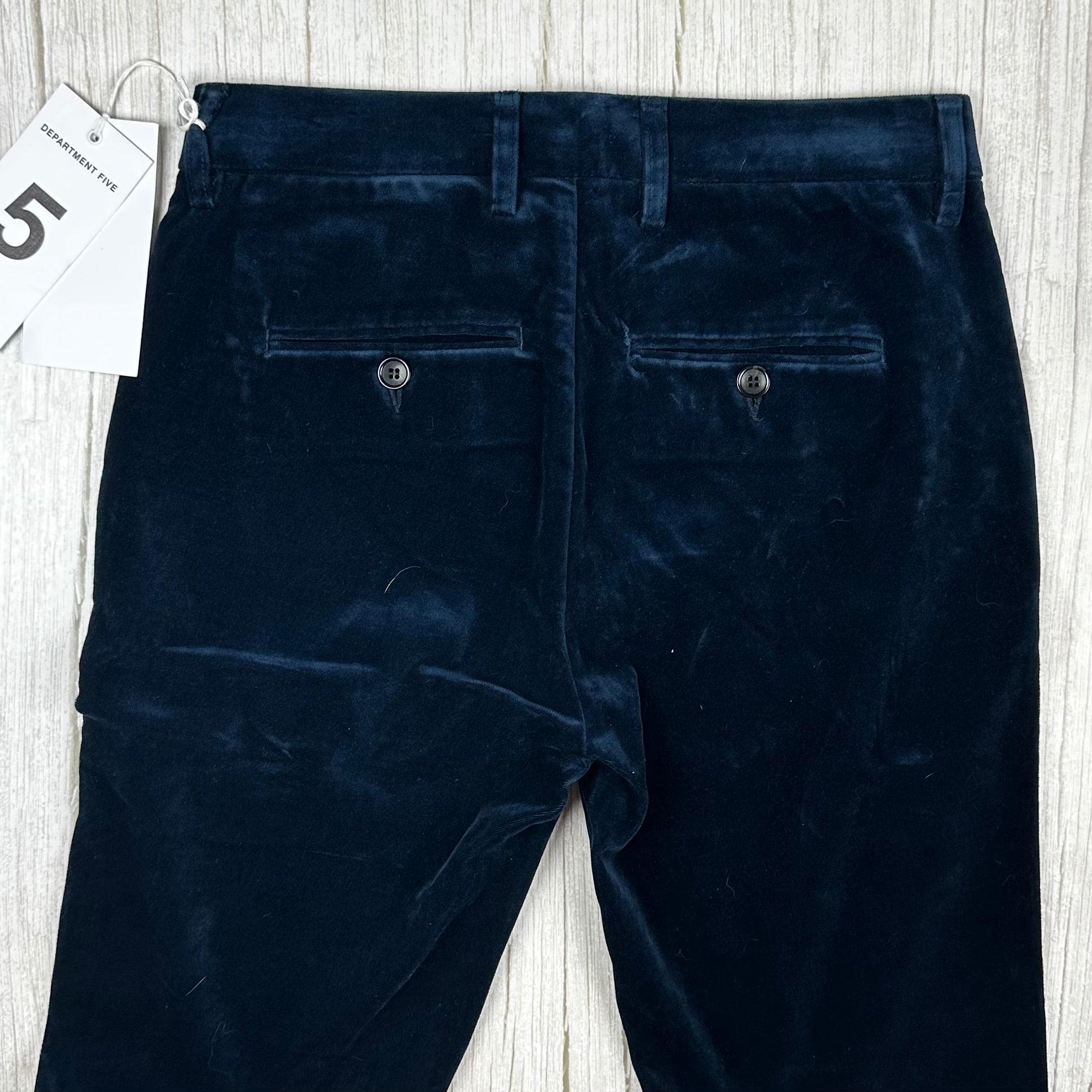 NWT- Department 5 Made in Italy Navy Velvet Pants- Size 26 — photo 5 of 7