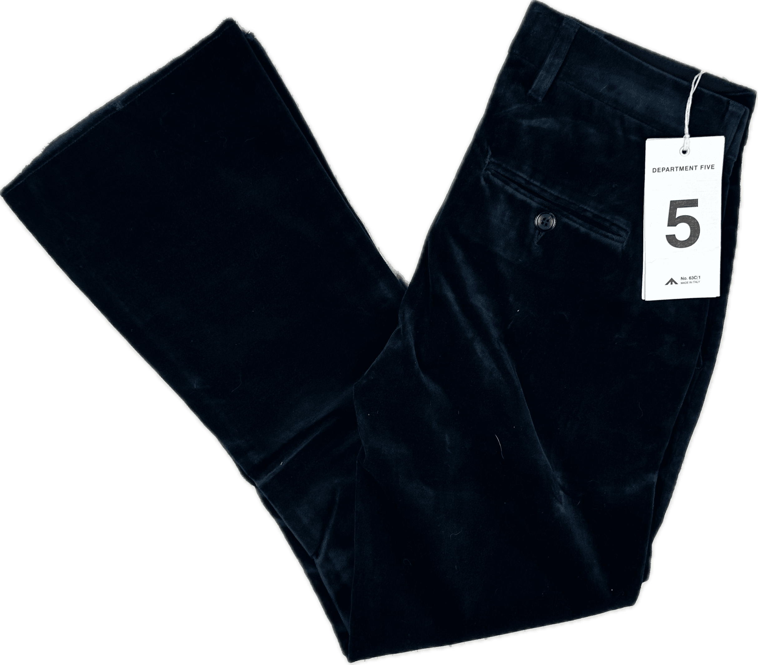 NWT- Department 5 Made in Italy Navy Velvet Pants- Size 26 — photo 7 of 7
