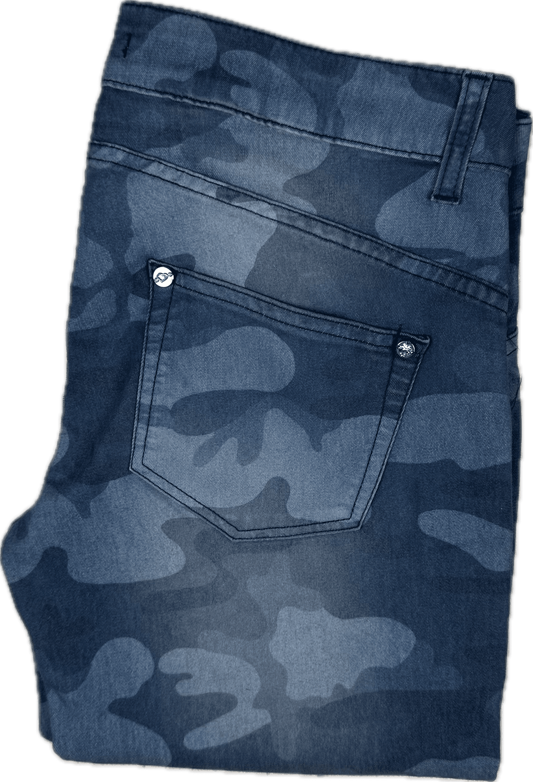 Blugirl Folies Blue Camouflage Print Skinny Jeans -Size 29 — photo 2 of 7