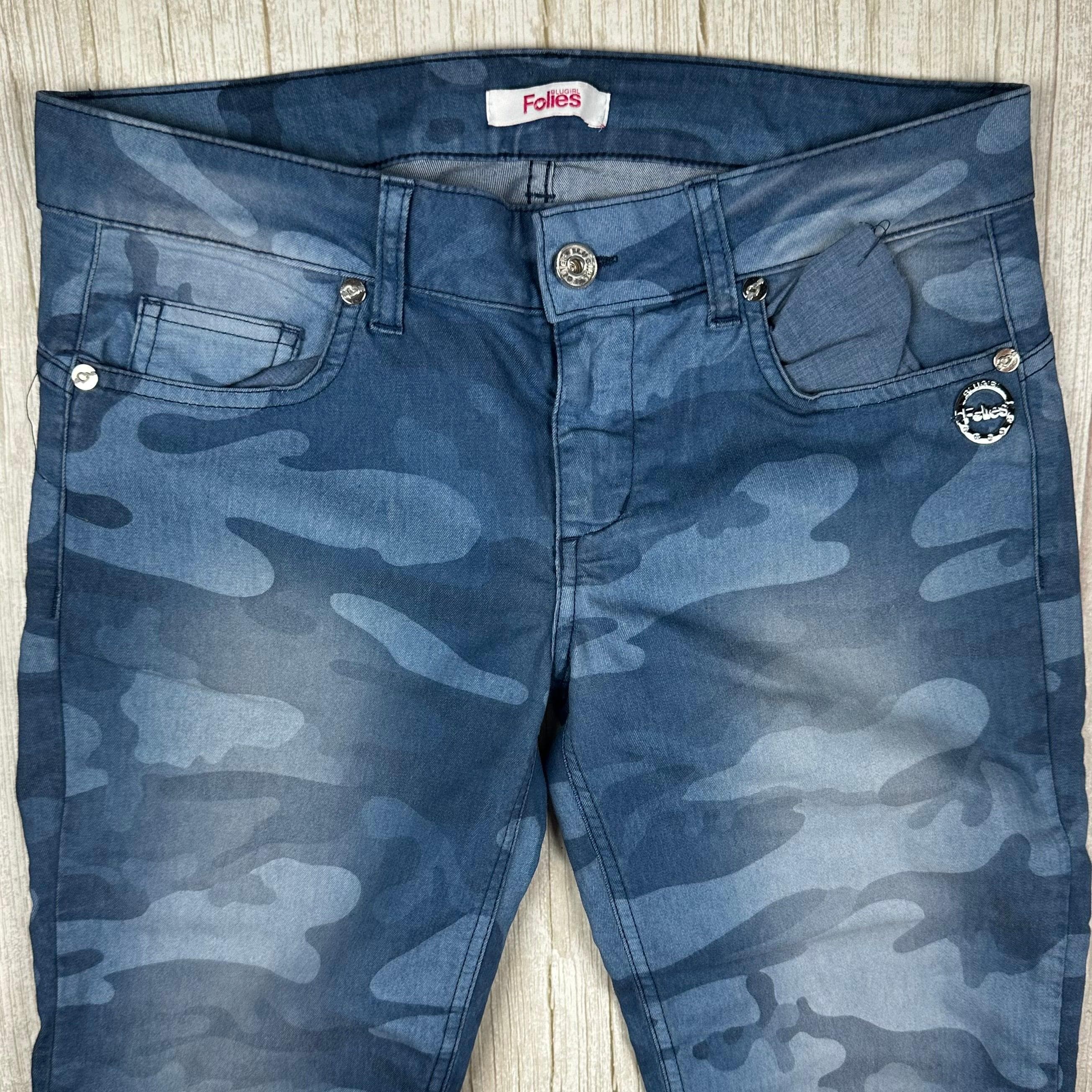 Blugirl Folies Blue Camouflage Print Skinny Jeans -Size 29 — photo 3 of 7