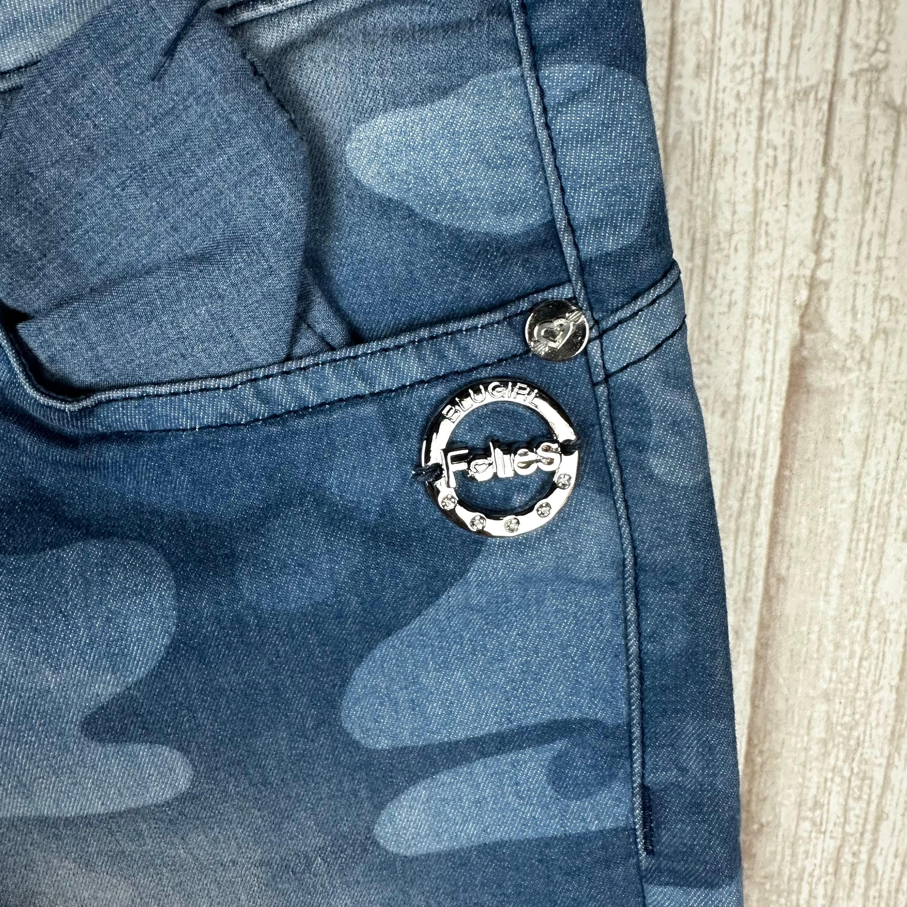 Blugirl Folies Blue Camouflage Print Skinny Jeans -Size 29 — photo 6 of 7