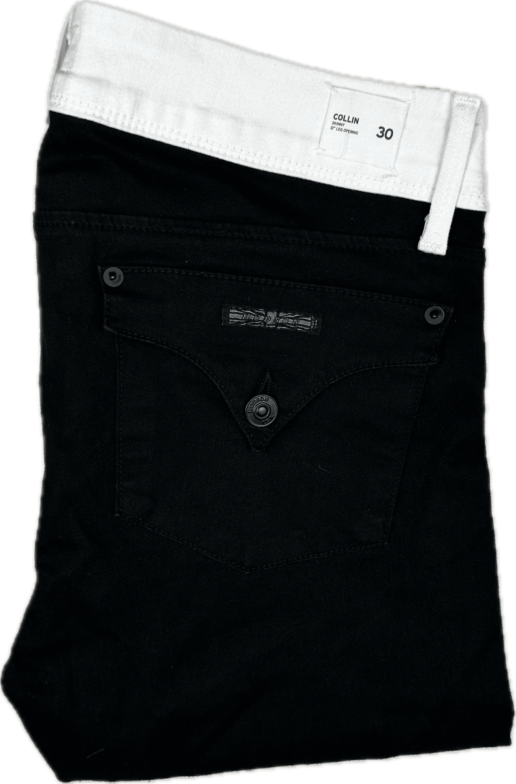 Hudson USA 'Collin' B&W Vice Skinny Jeans - Size 30 — photo 6 of 9