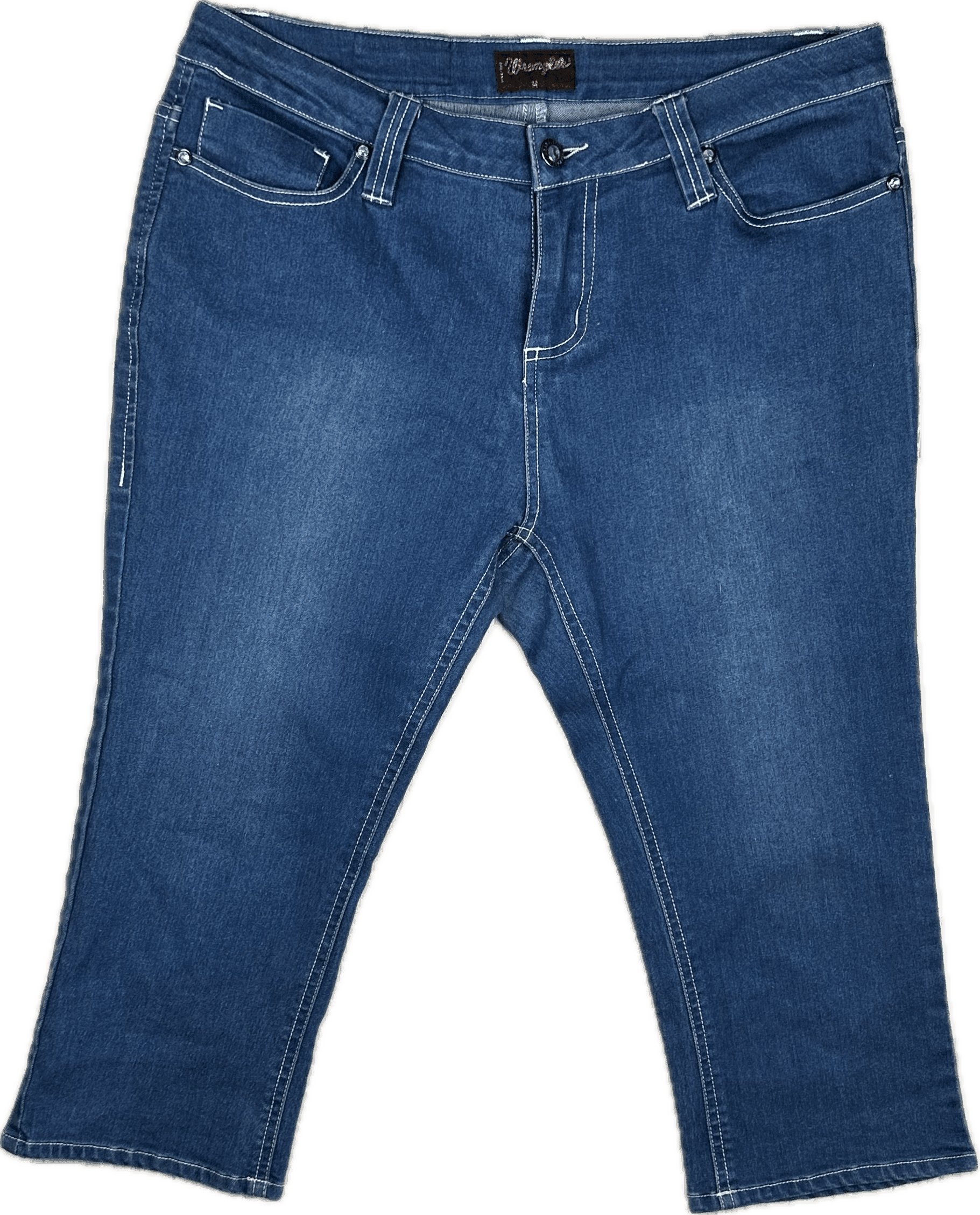 Wrangler Ladies Long Denim Shorts Jorts - Size 14 — photo 2 of 6