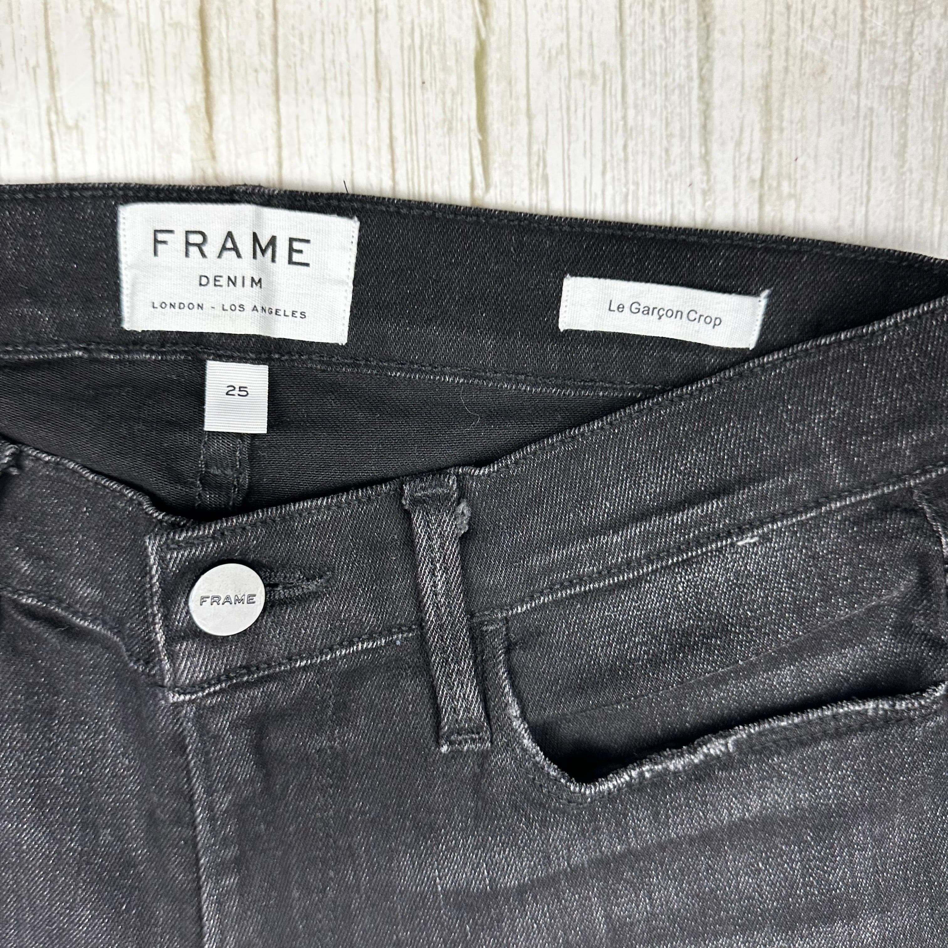 Frame Denim 'Le Garcon' Black Diamond Boyfriend Jeans- Size 25 — photo 6 of 7