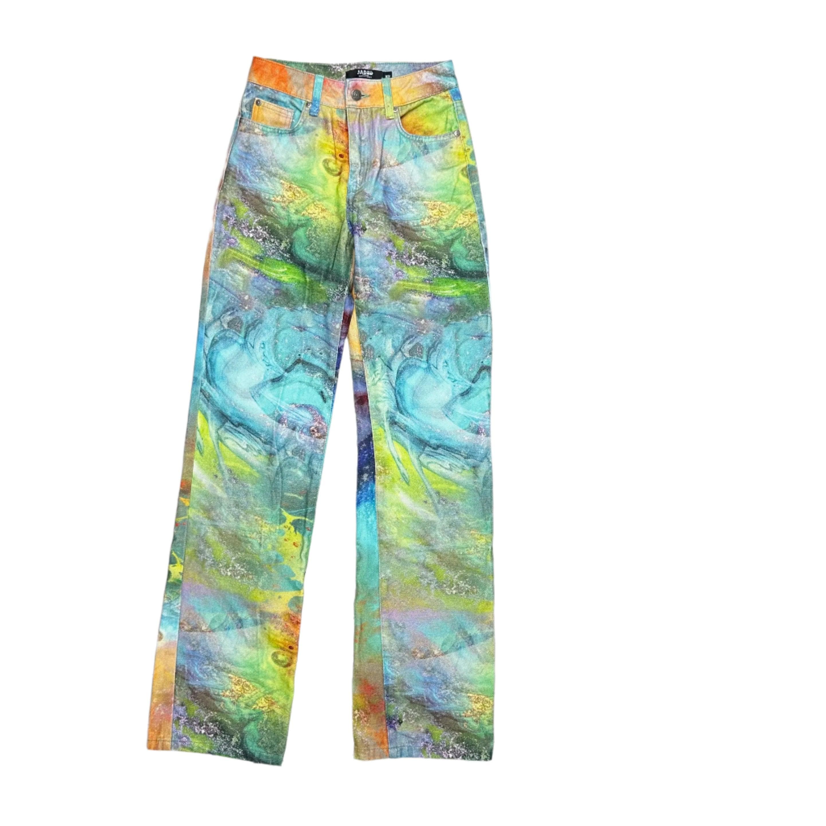 Jaded London Printed Art Slouchy Fit Jeans- Size 24" — photo 7 of 8