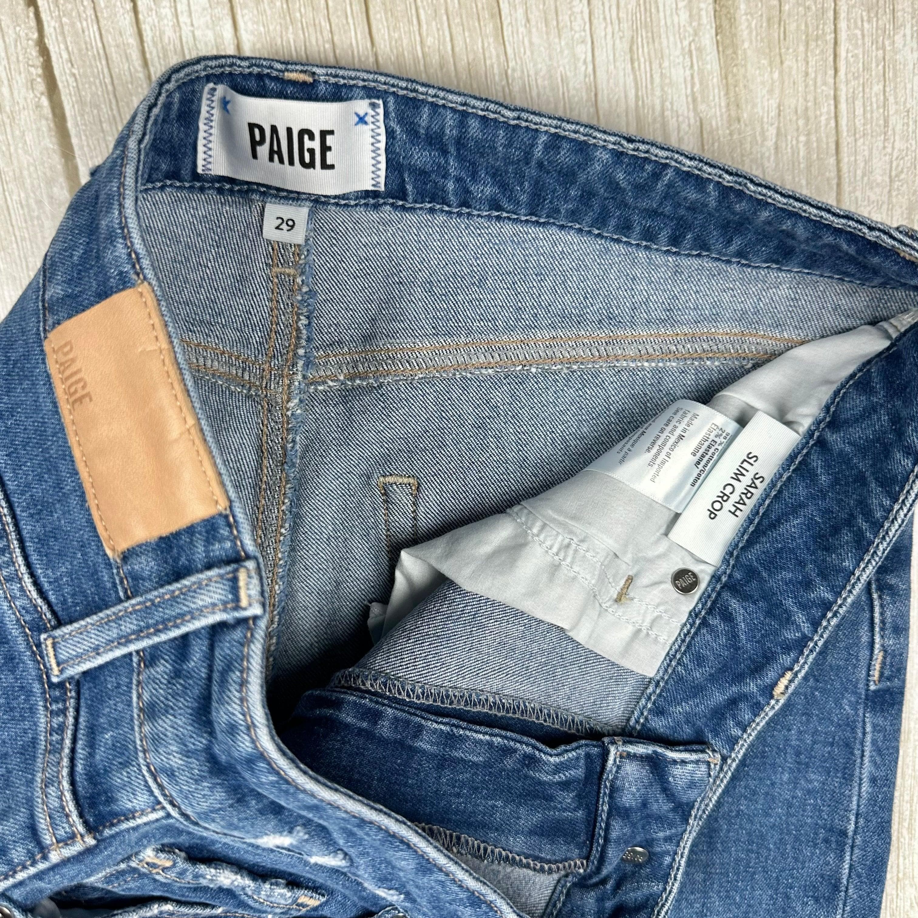 Paige Denim 'Sarah Slim Crop' Radio Star Distressed Jeans- Size 29 — photo 6 of 8