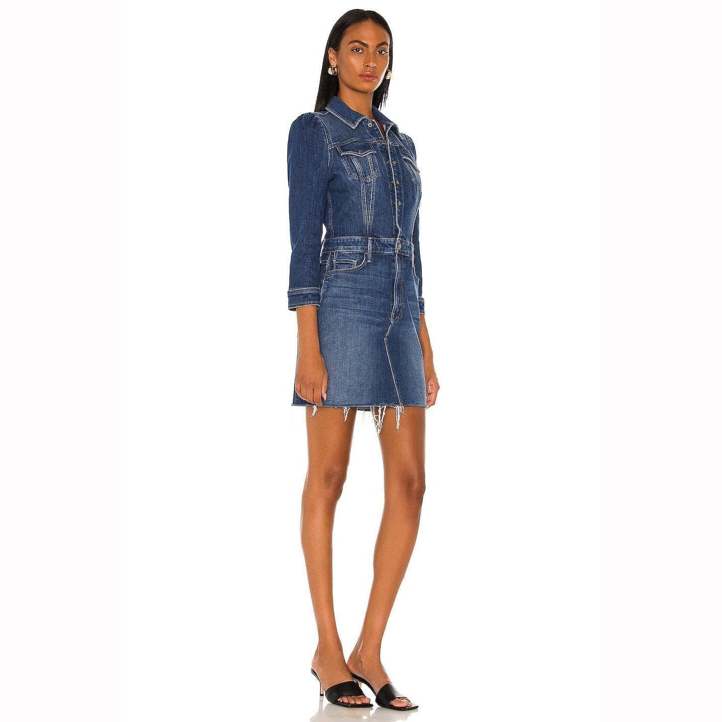 Mother 'The Puffy Bruiser' Denim Dress' Size - XS — photo 3 of 8