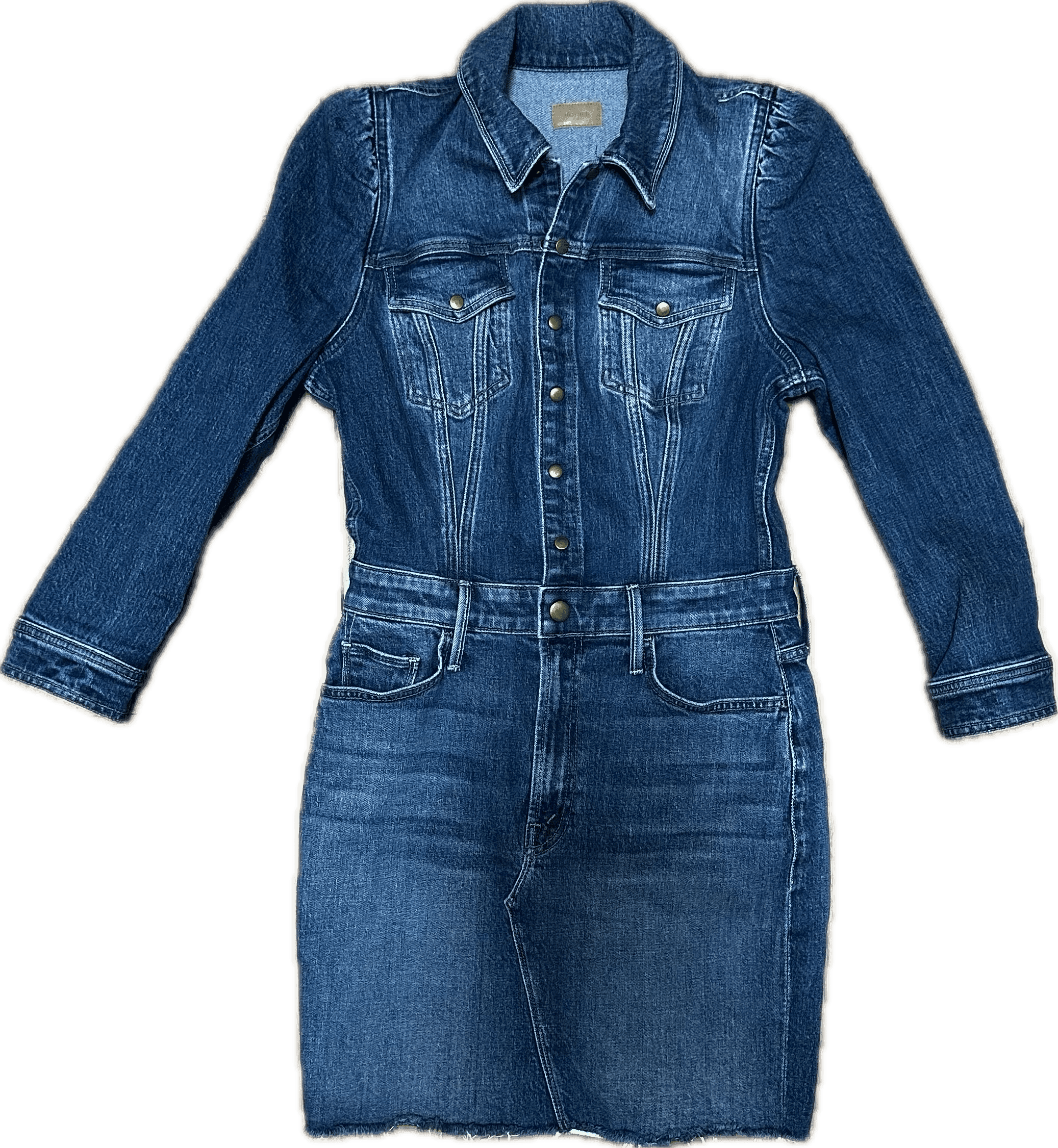 Mother 'The Puffy Bruiser' Denim Dress' Size - XS — photo 5 of 8