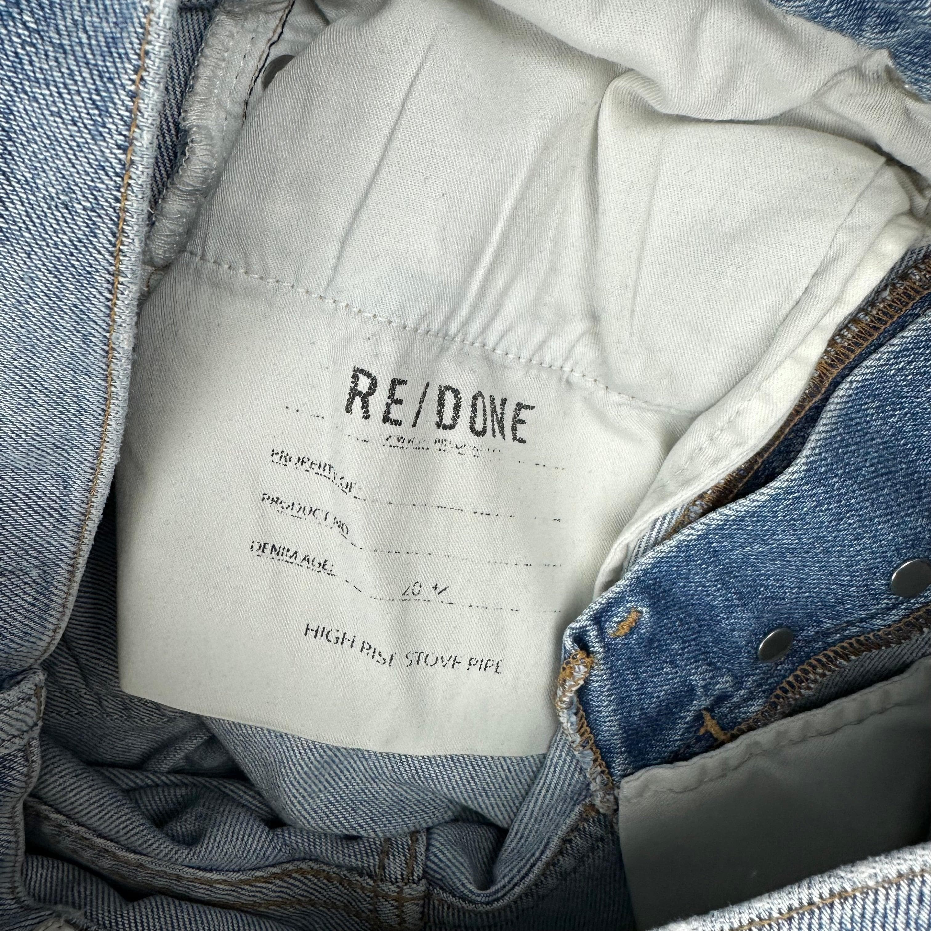 RE/DONE Levis Button Fly High Stovepipe Denim Jeans -Size 25 — photo 6 of 7