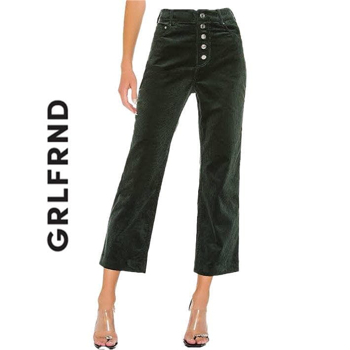 NEW- GRLFRND Ladies 'Bobby' Cord Crop Jeans -Size S — photo 1 of 9