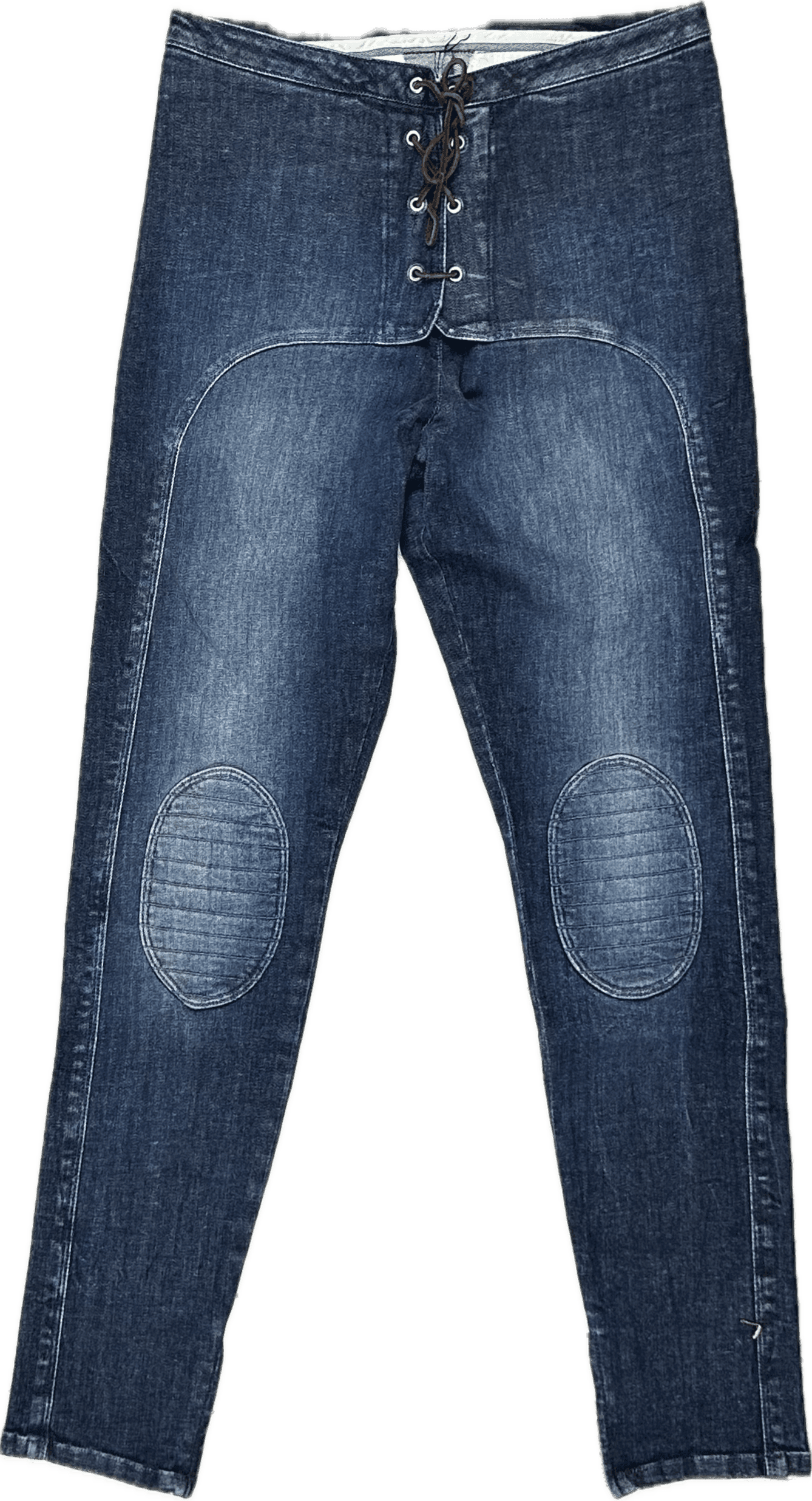 NEW -Italian Designer Lace up Front Moto Jeans Size- 27 — photo 1 of 6