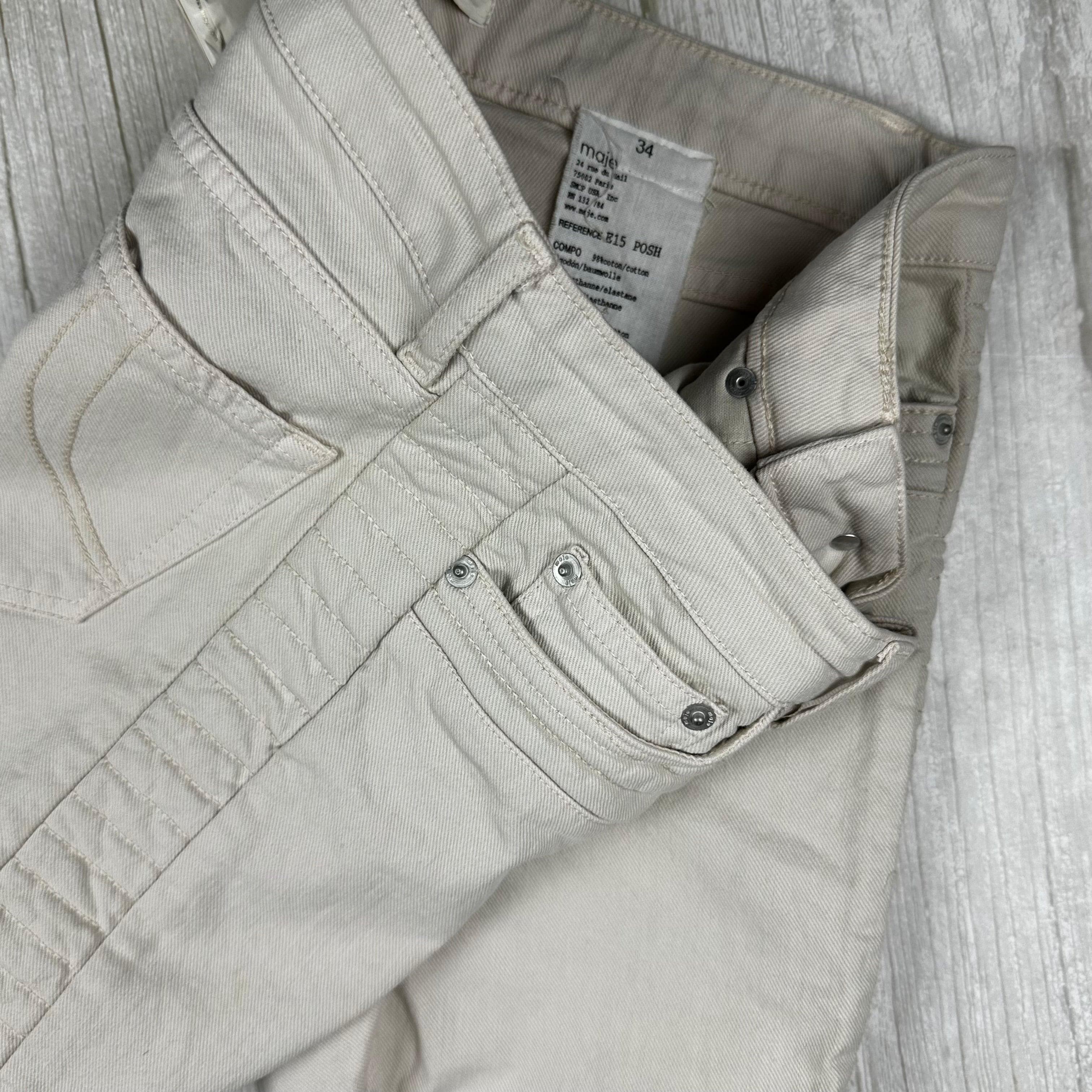 NWT - Maje 'E15 Posh' Beige Skinny Jeans- Size Euro 34 — photo 10 of 12
