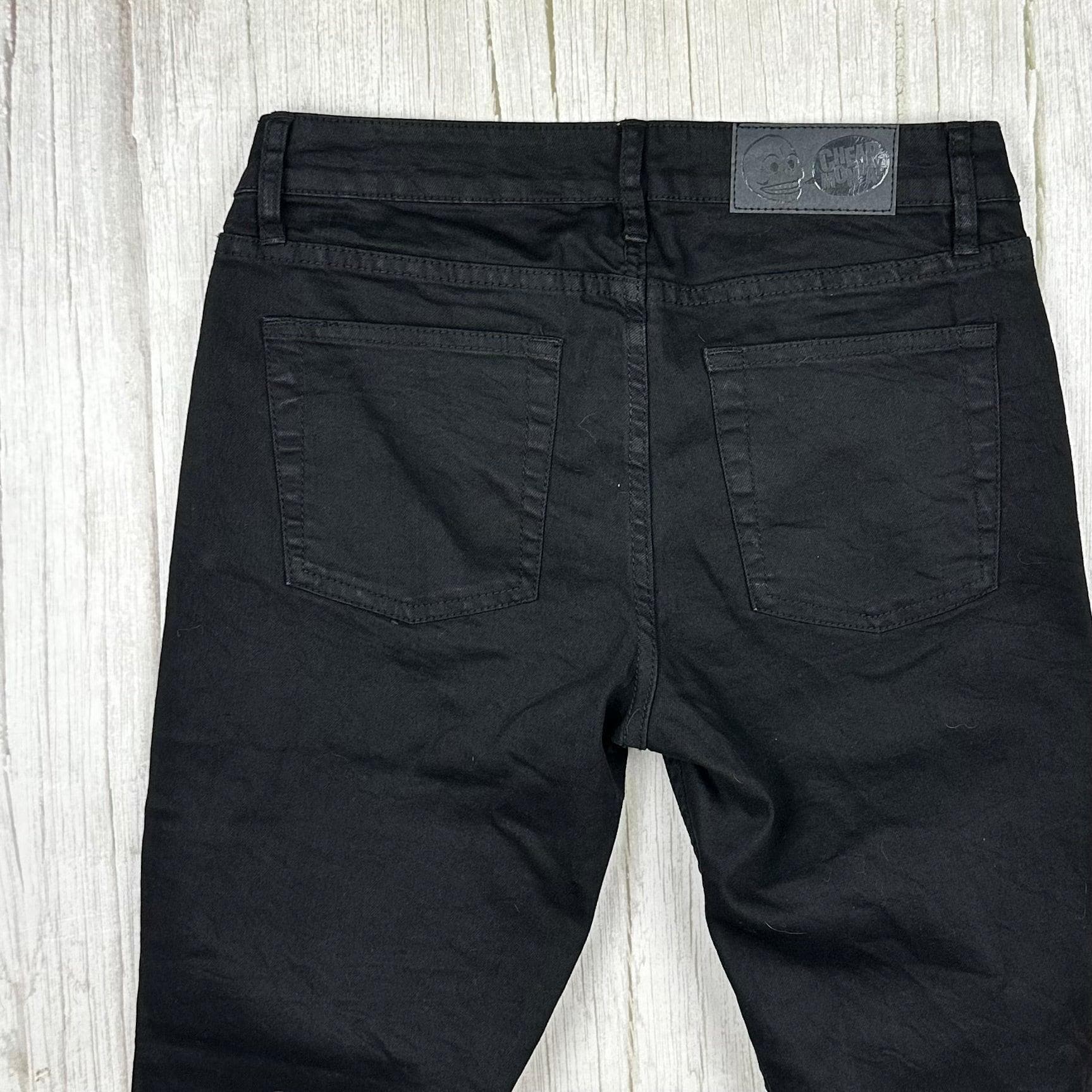 Cheap Monday 'Slim Cropped V.' Pitch Black Jeans - Size 30 — photo 4 of 7