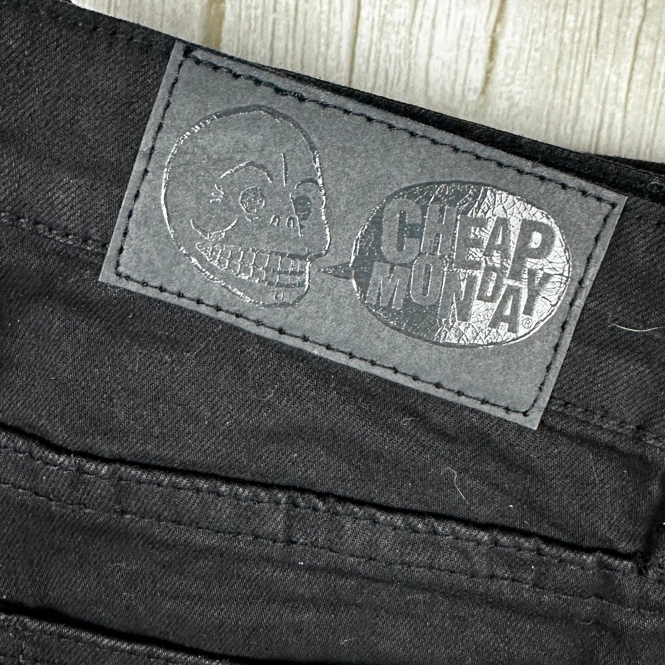 Cheap Monday 'Slim Cropped V.' Pitch Black Jeans - Size 30 — photo 5 of 7