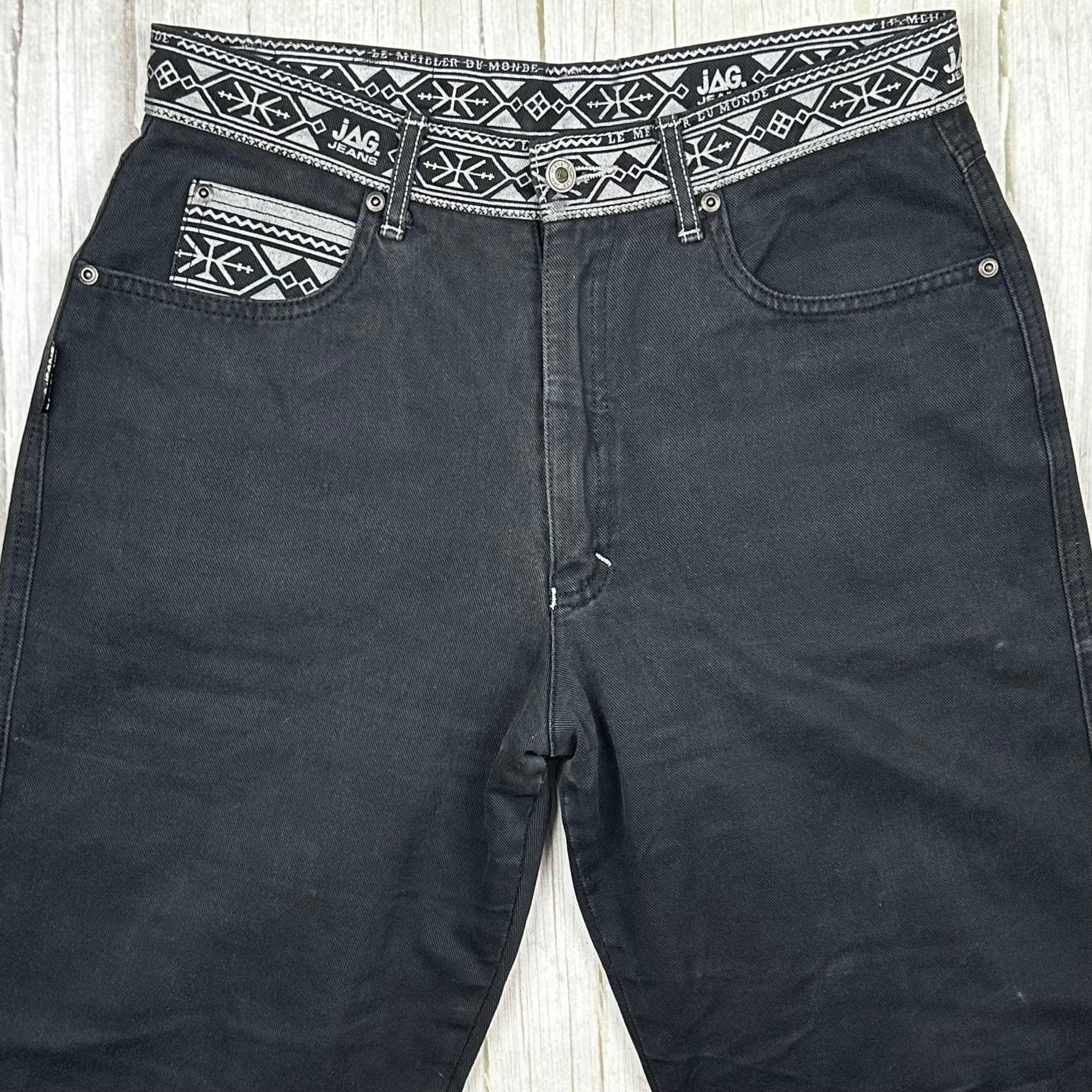 JAG Vintage 1980's Aust. Made Black Aztec Jeans - Suit Size 12/14 — photo 2 of 7