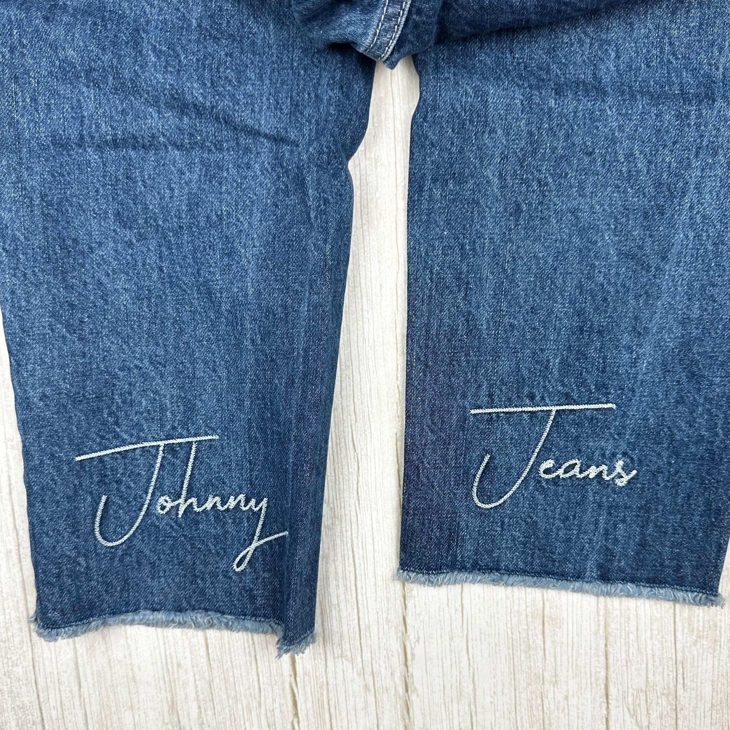 Johnny Jeans Embroidered Cuff Straight Ankle Jeans - Size 27 — photo 8 of 13