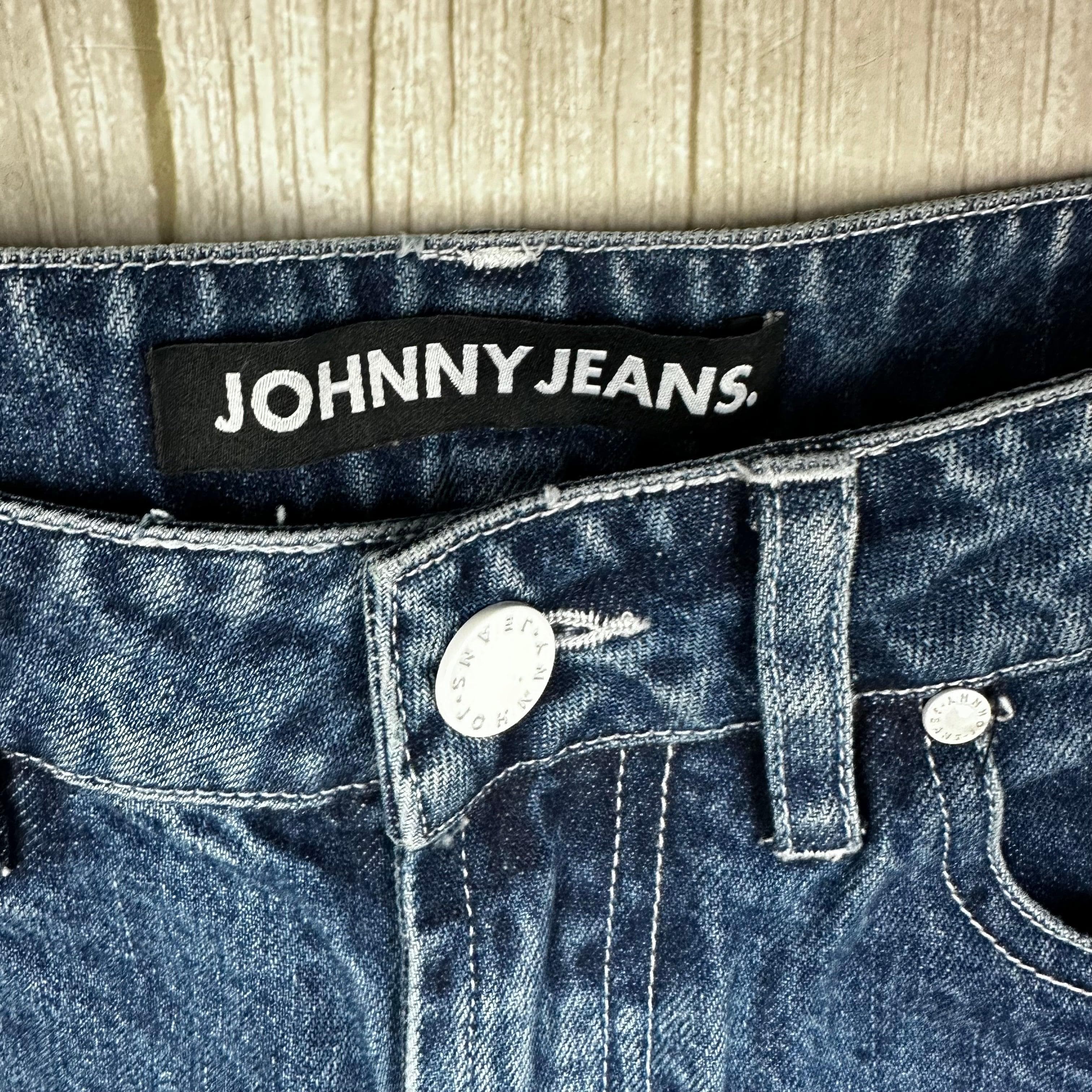 Johnny Jeans Embroidered Cuff Straight Ankle Jeans - Size 27 — photo 9 of 13