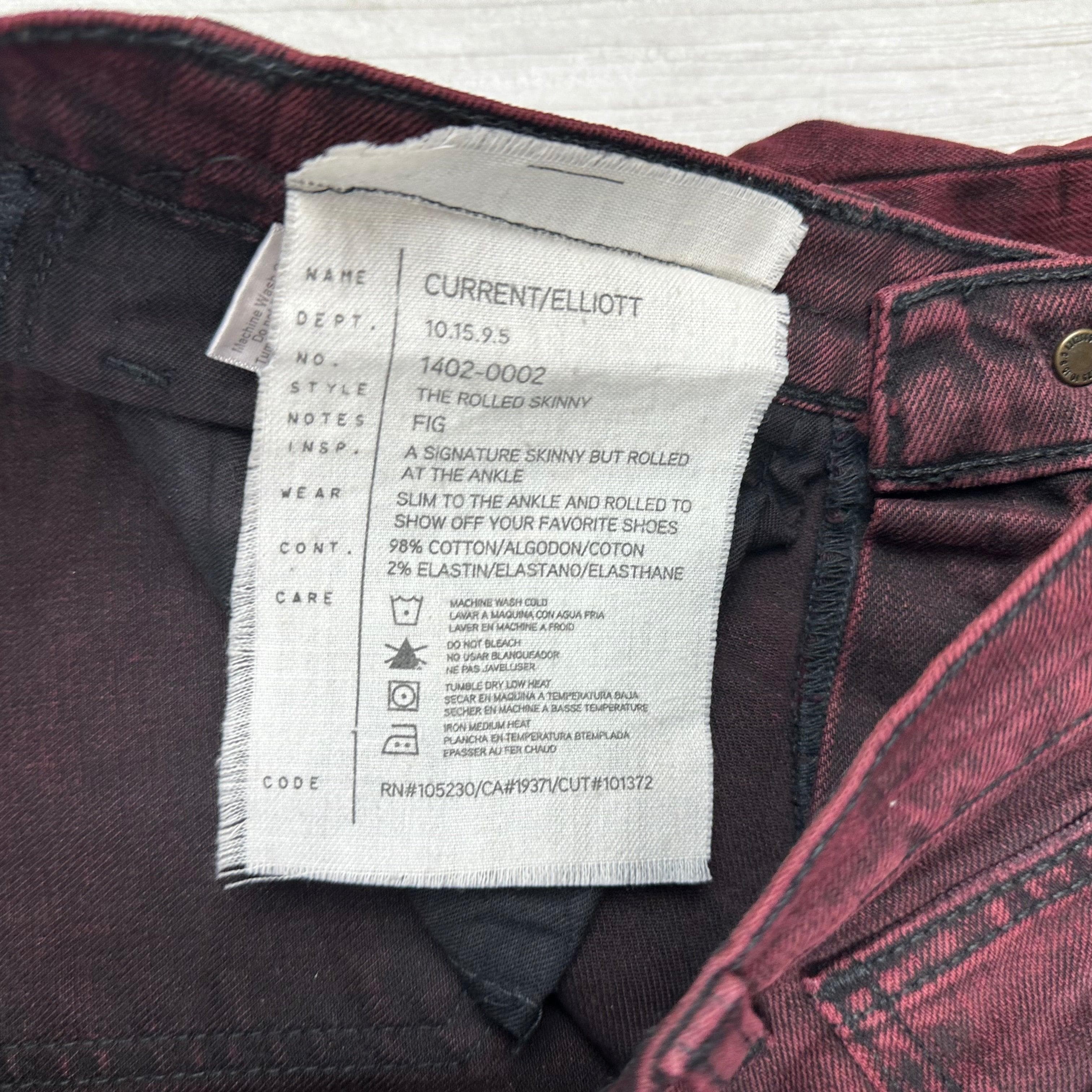 Current/Elliot 'The Rolled Skinny' Fig Jeans- Size 25 — photo 4 of 8