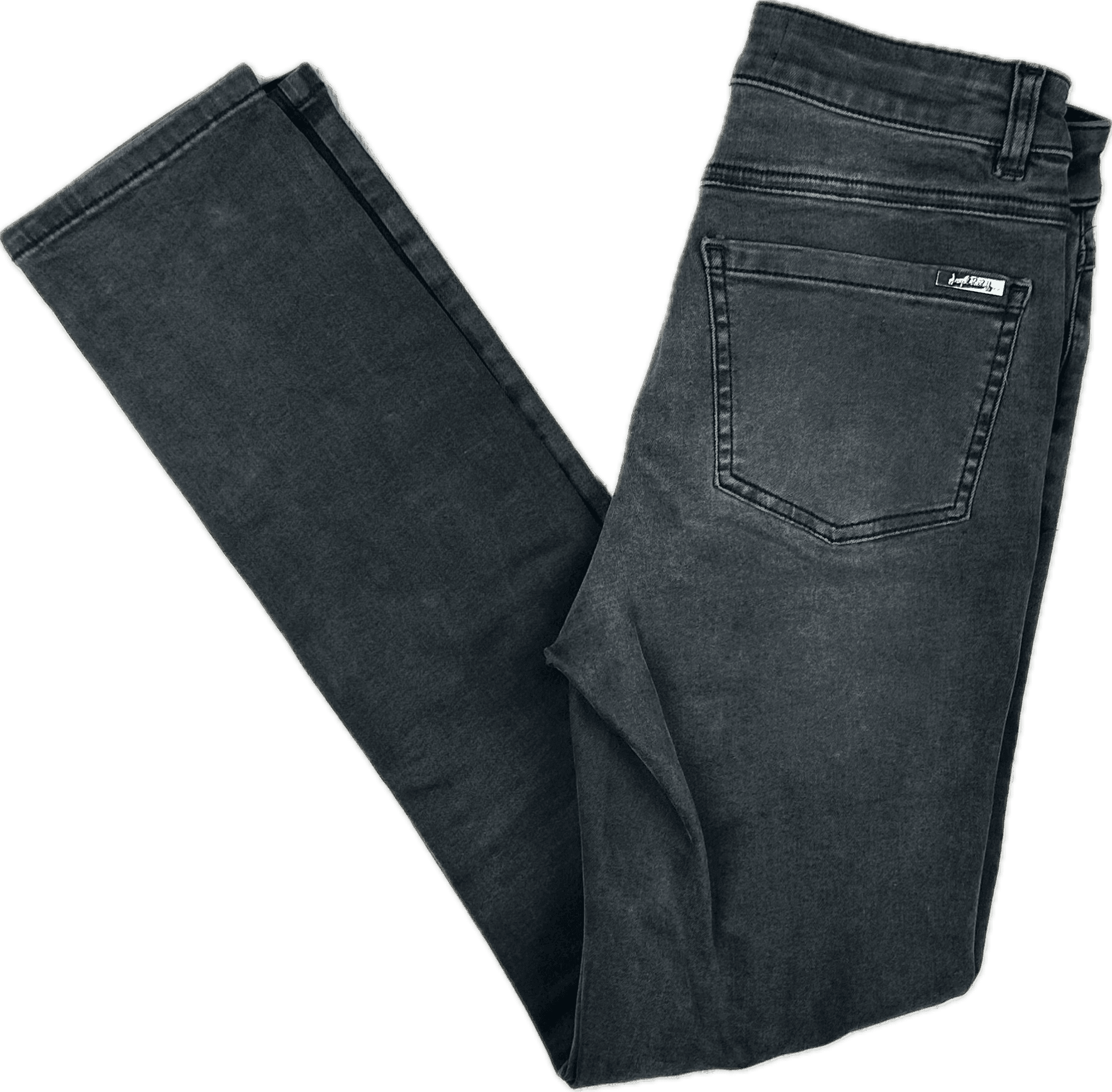 Joseph Ribkoff Distressed Black Jewelled Skinny Jeans -Size 6 — photo 2 of 9