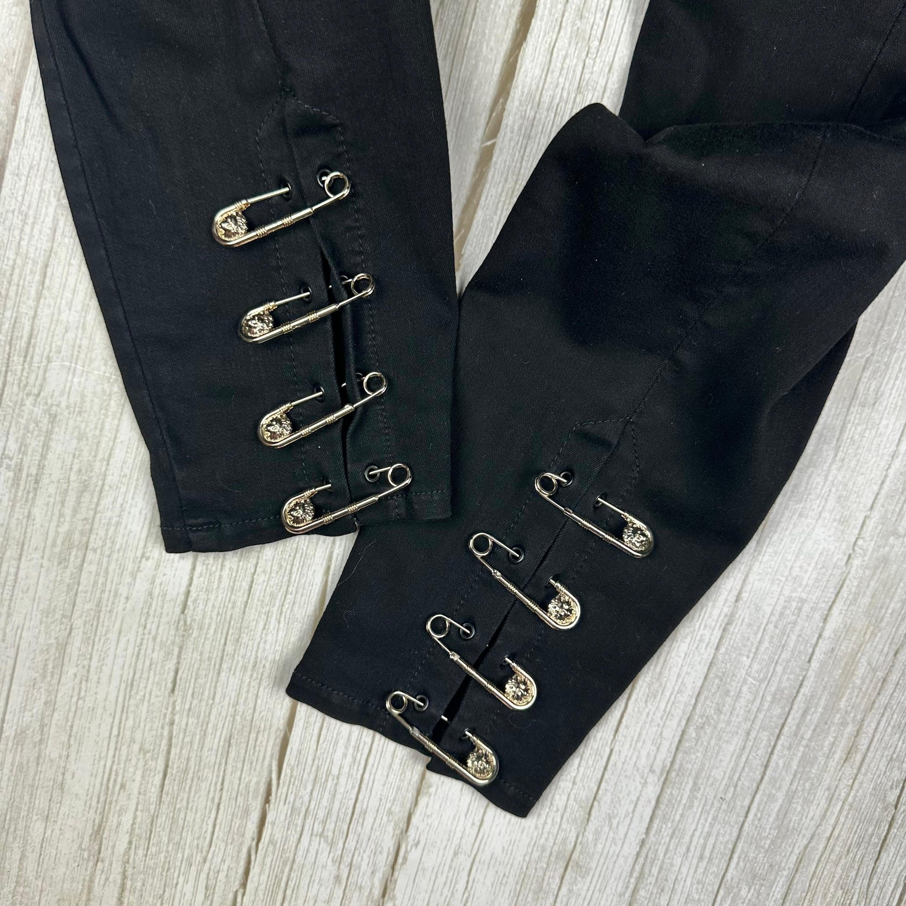 L'Agence 'Nicolette' Embellished Hem Black Jeans- Size 29 — photo 10 of 14