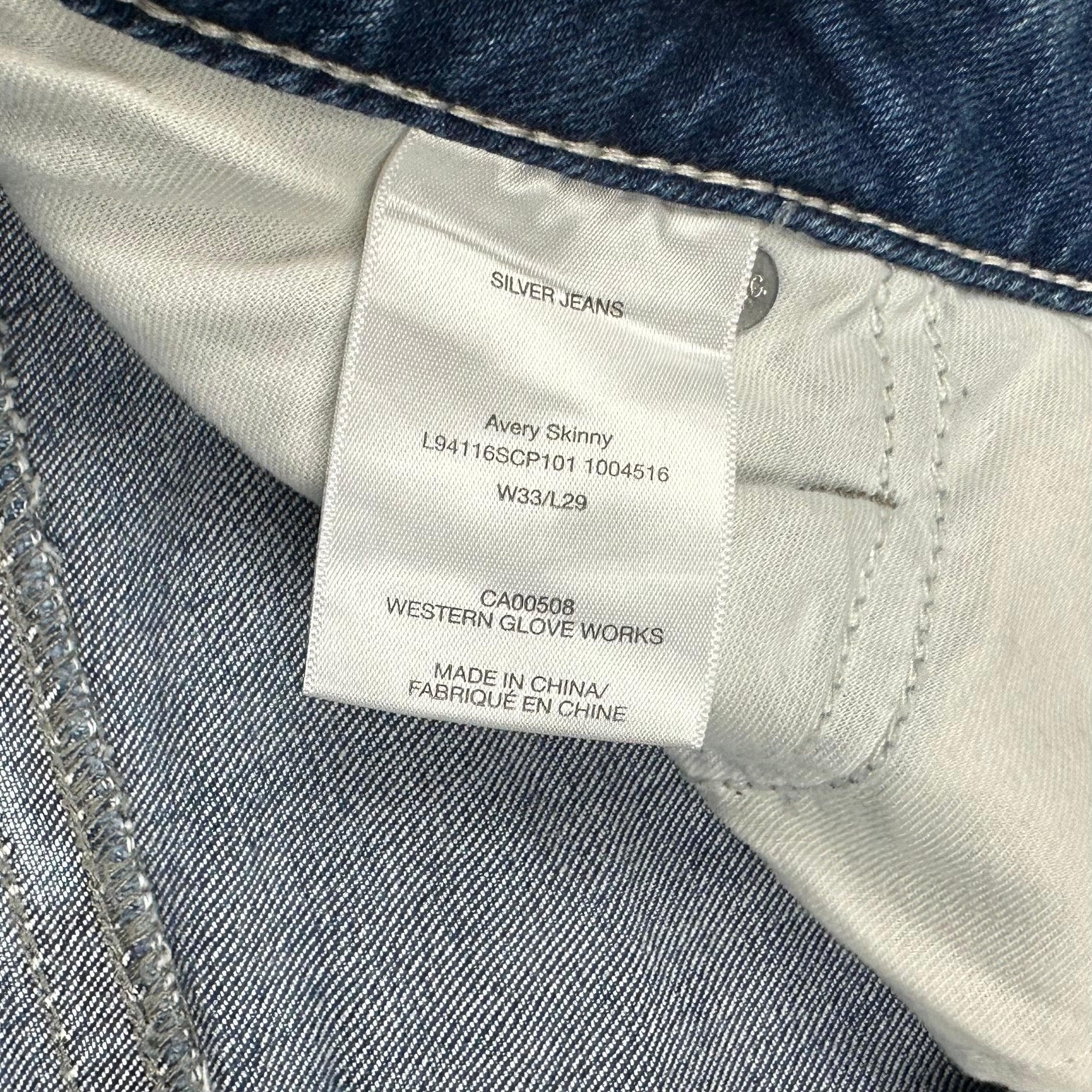 Silver Jeans 'Avery' Skinny Ankle Low Rise Jeans- Size 33 — photo 6 of 8