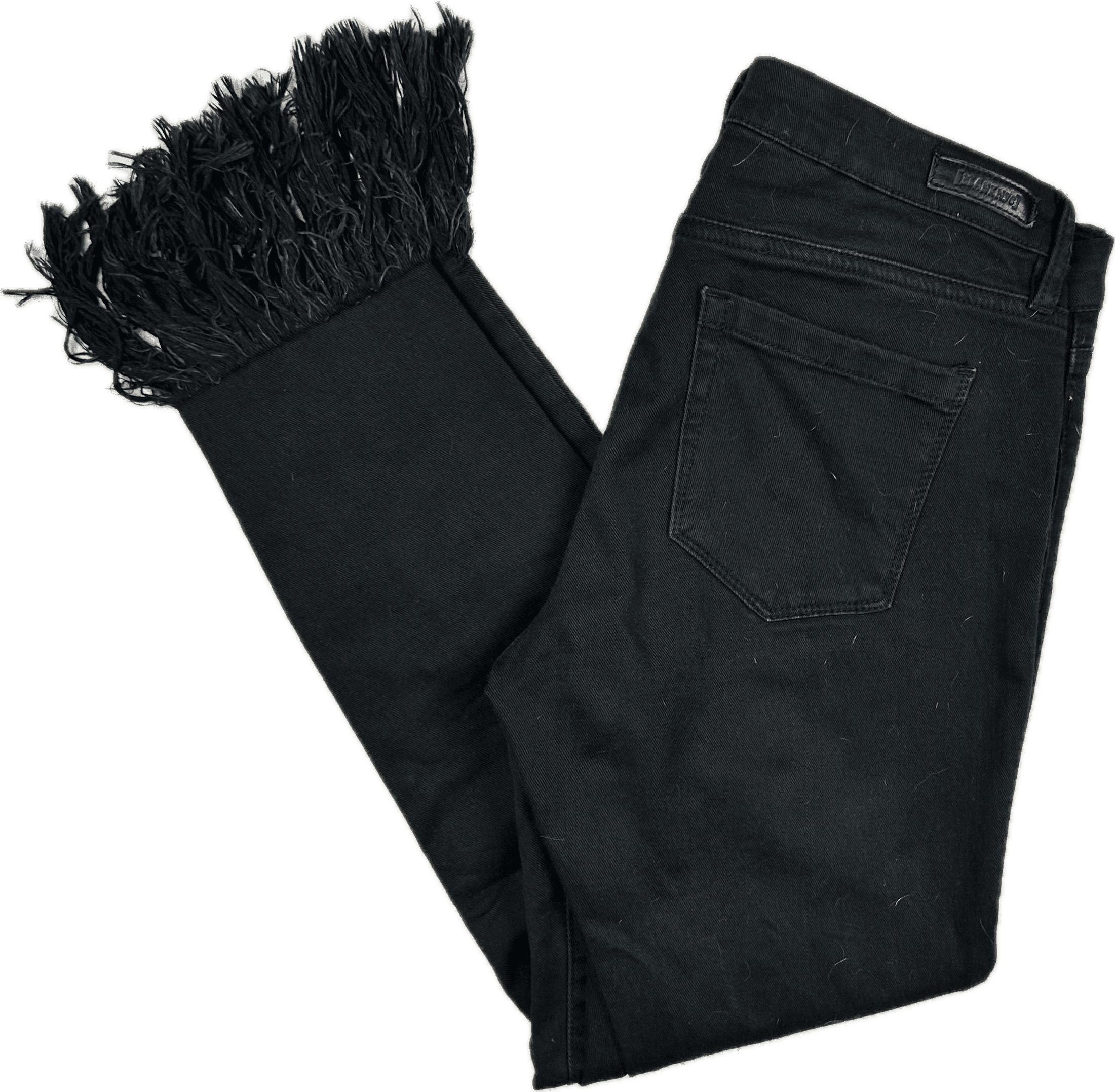 BLANK NYC Black Fringed Hem Skinny Jeans - Size 28 — photo 2 of 9