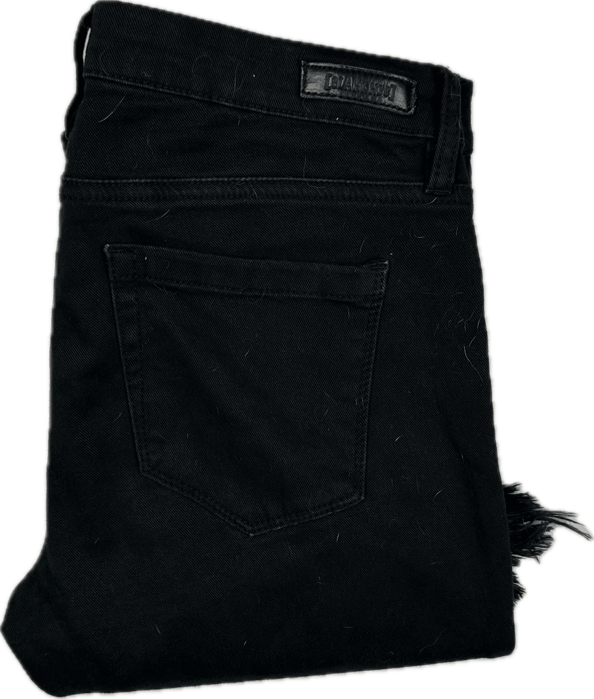 BLANK NYC Black Fringed Hem Skinny Jeans - Size 28 — photo 6 of 9