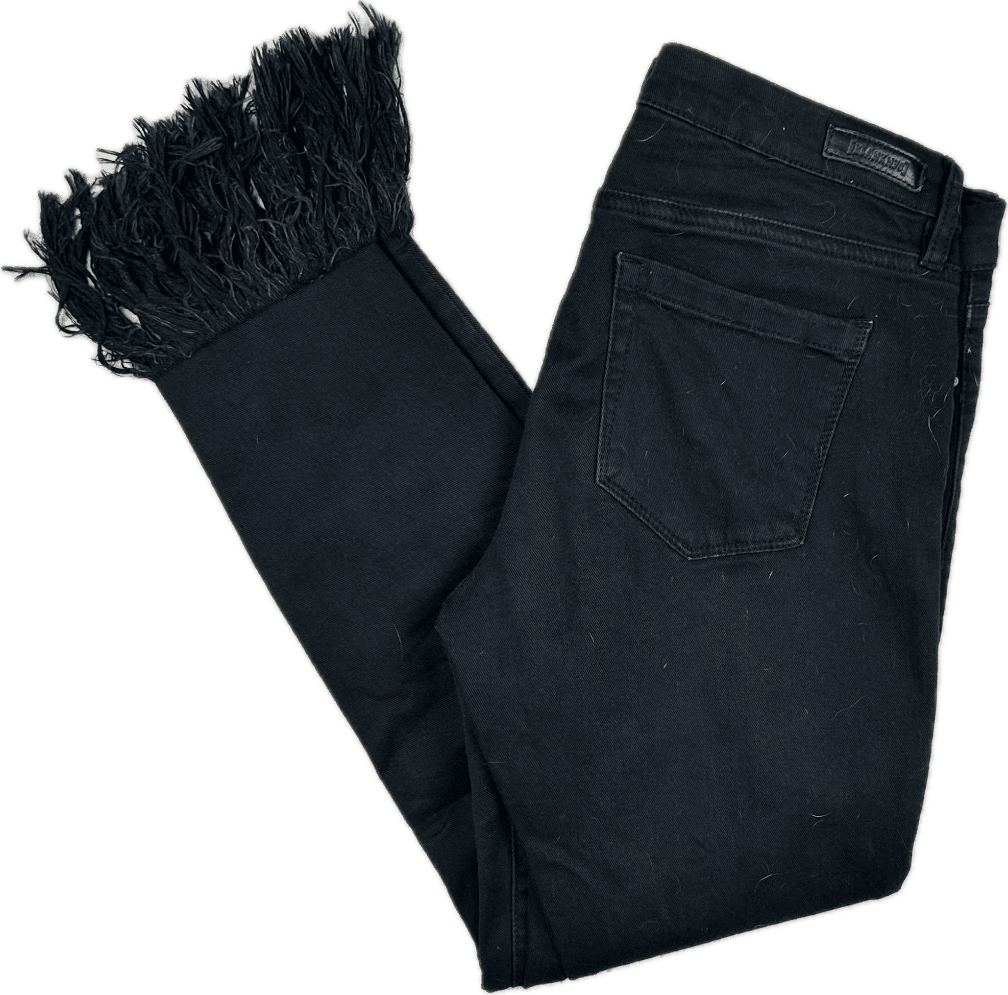 BLANK NYC Black Fringed Hem Skinny Jeans - Size 28 — photo 7 of 9