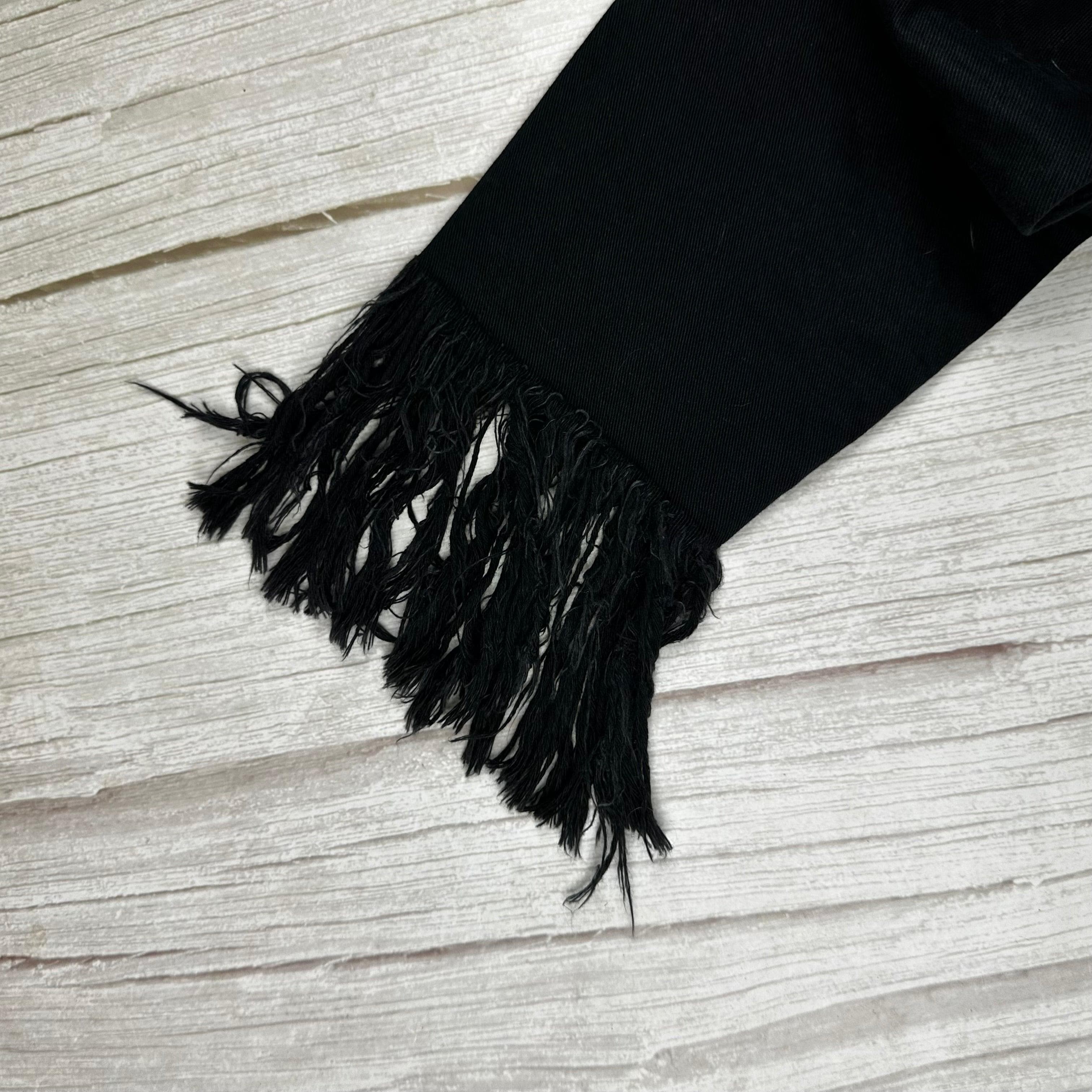 BLANK NYC Black Fringed Hem Skinny Jeans - Size 28 — photo 8 of 9
