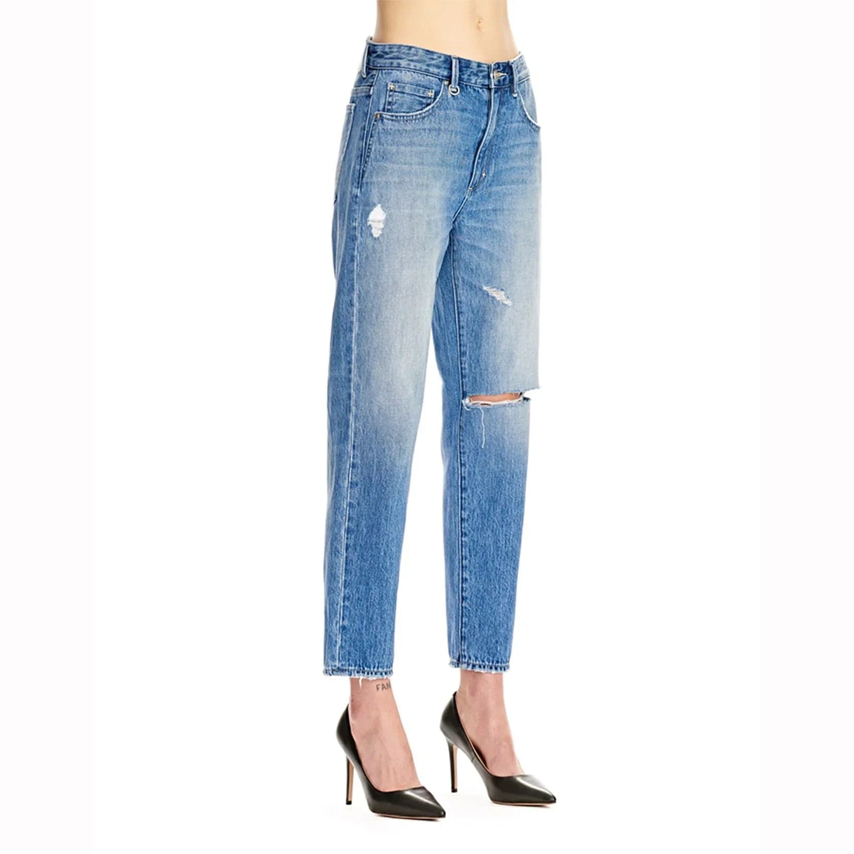 NEUW 'Stella' Tapered Stoned Blue Denim Jeans - Size 26 — photo 1 of 9