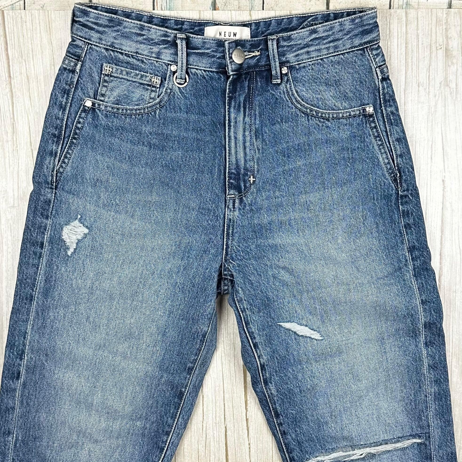 NEUW 'Stella' Tapered Stoned Blue Denim Jeans - Size 26 — photo 3 of 9