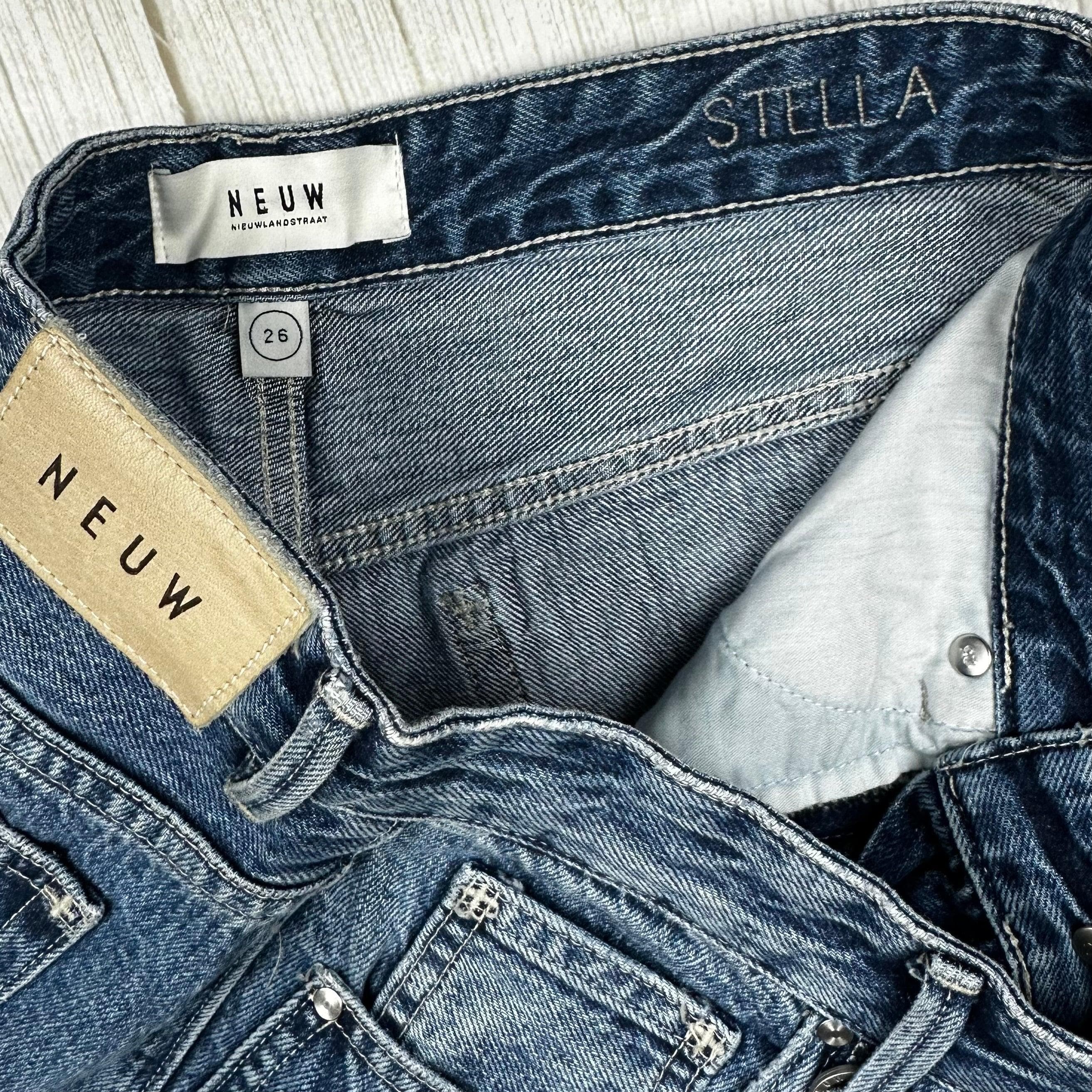 NEUW 'Stella' Tapered Stoned Blue Denim Jeans - Size 26 — photo 7 of 9