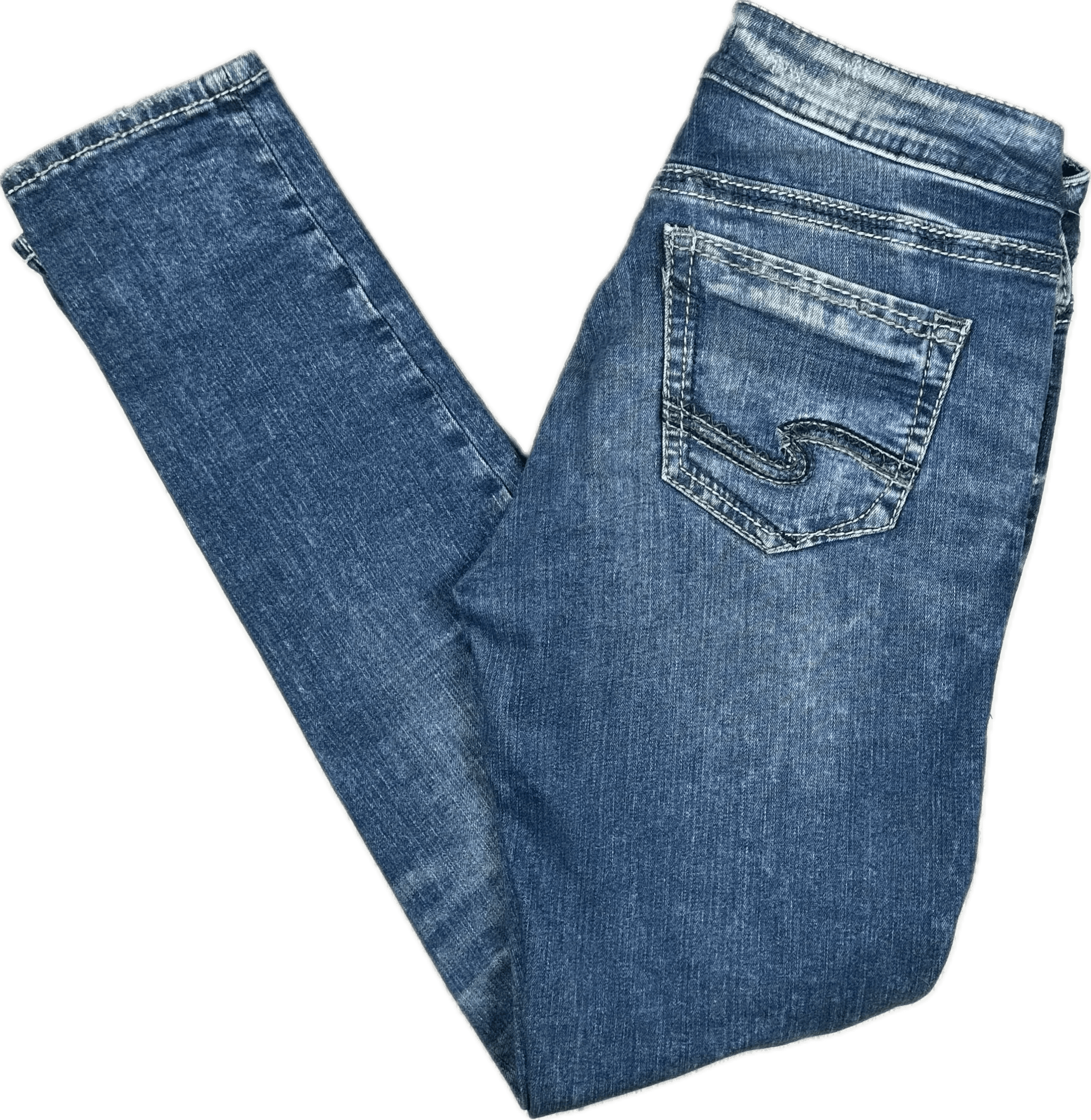 Silver Jeans 'Girlfriend' Mid Rise Distress Jeans- Size 27 — photo 3 of 8