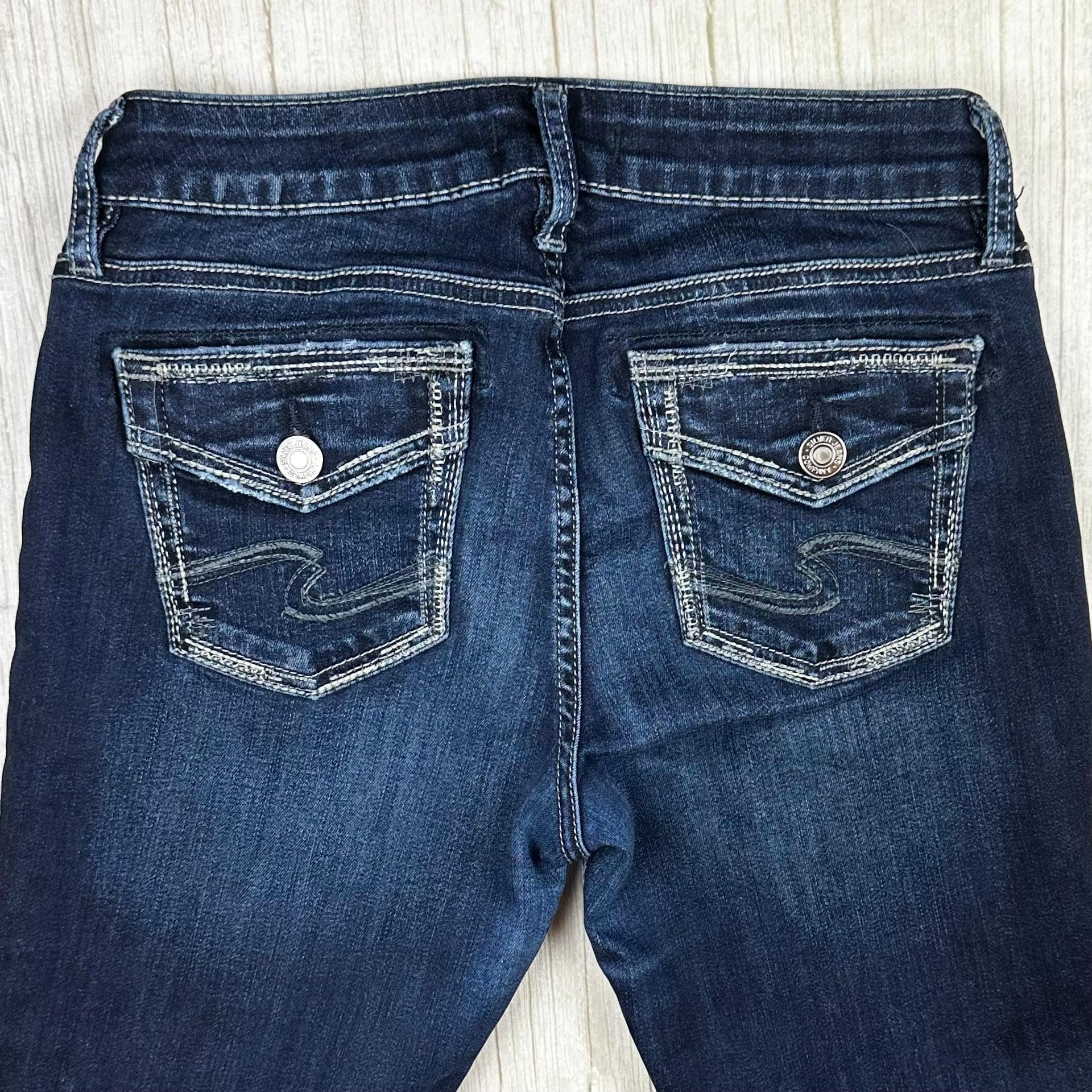 Silver Jeans 'Elyse Skinny' Mid Rise Distress Jeans- Size 26 — photo 4 of 7