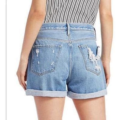 NWT- Frame Denim 'Le Beau' Cuffed Short Elsey Rips Wash- Size 32 — photo 2 of 6