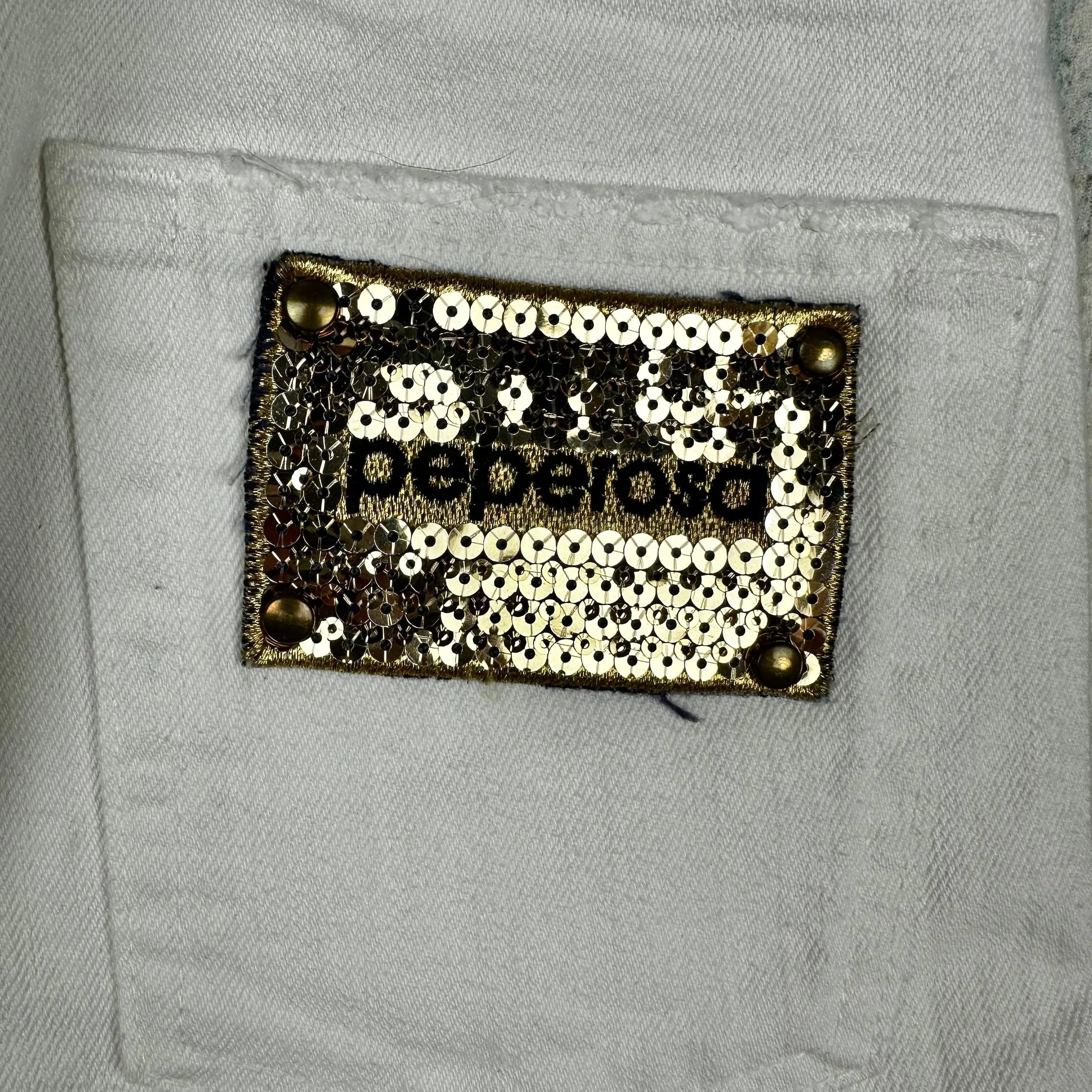 NEW- Italian Peperosa Girls White Crop Jeans - Size 10 — photo 3 of 5