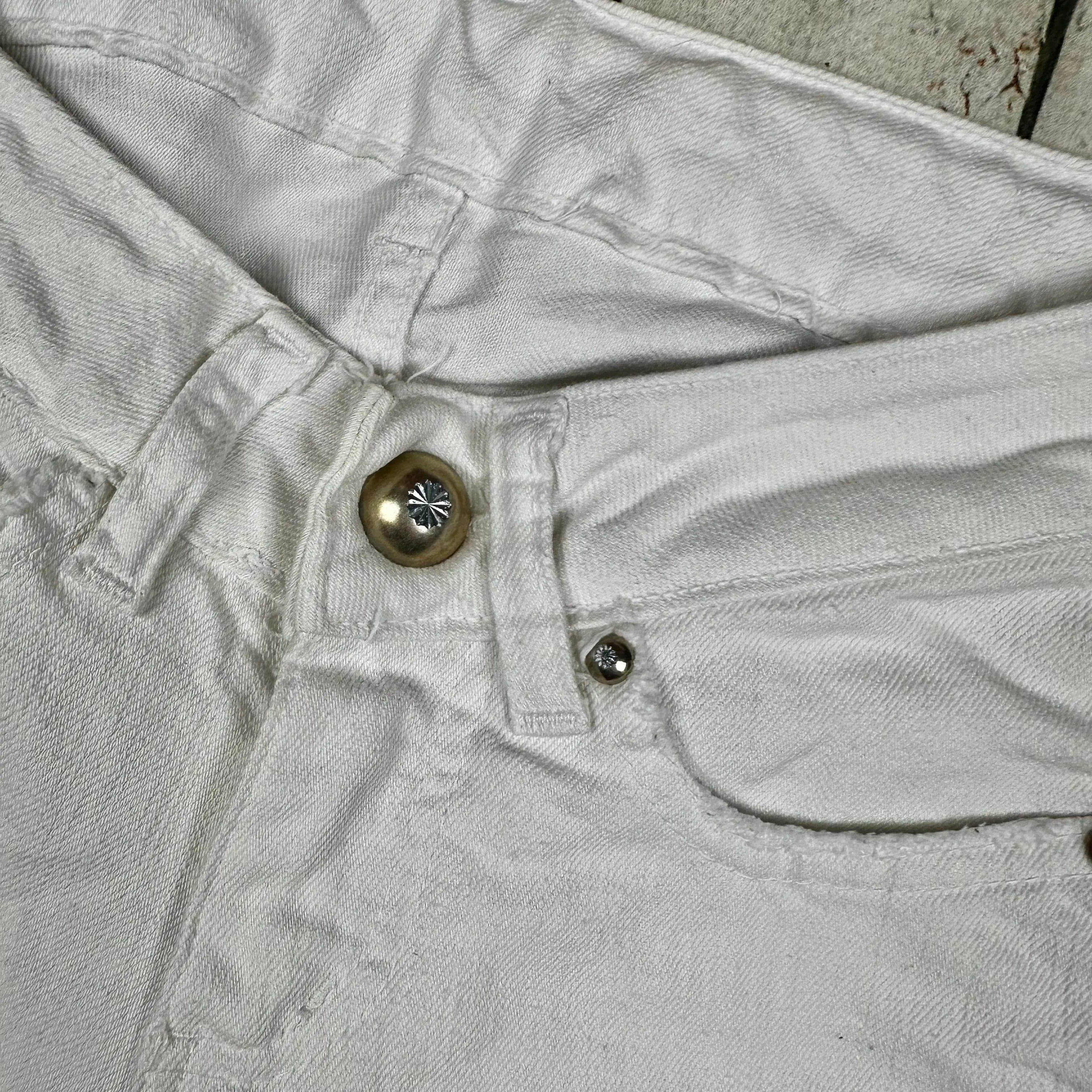 NEW- Italian Peperosa Girls White Crop Jeans - Size 10 — photo 5 of 5