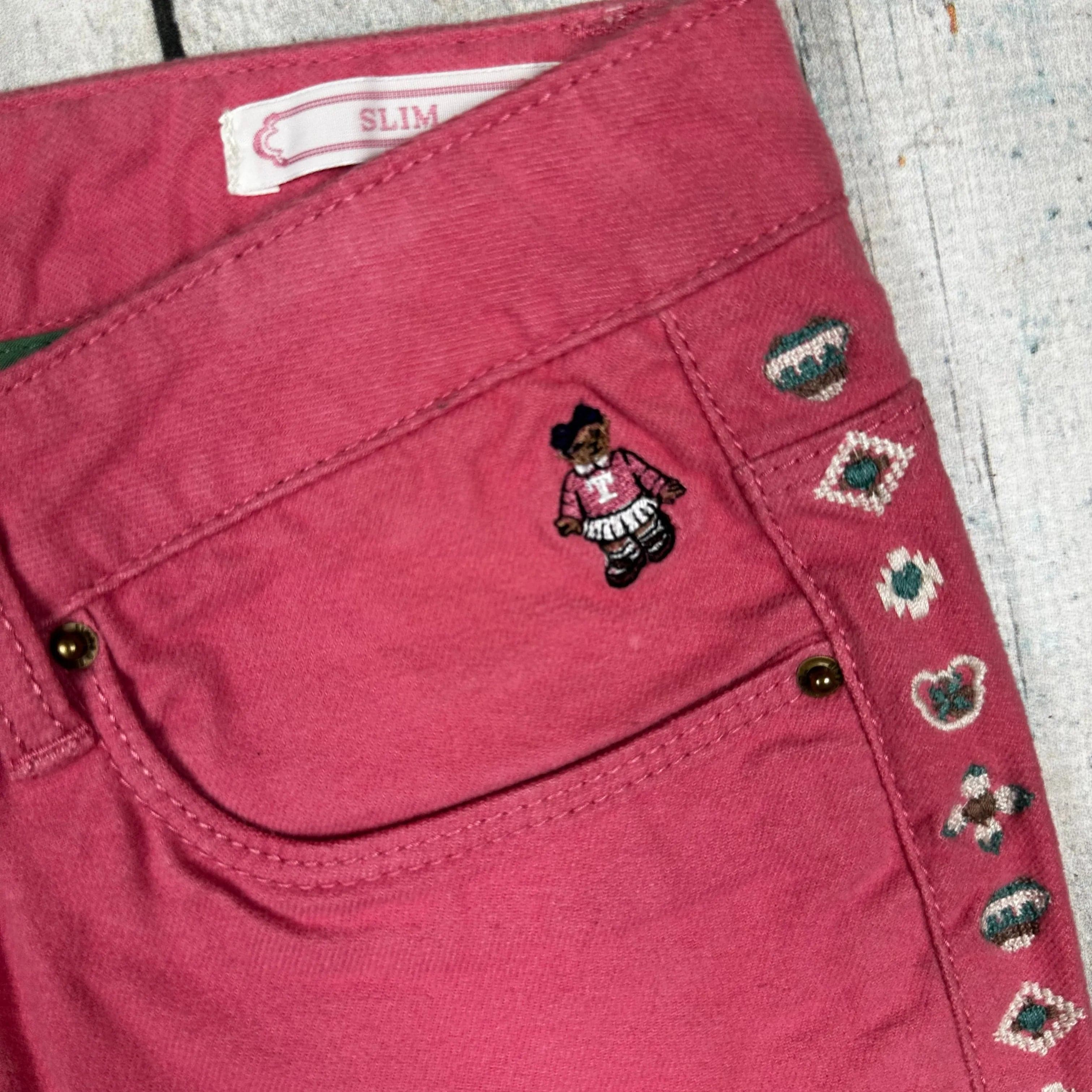 Teenie Weenie Junior Girls Embroidered Bear Jeans - Size 12 — photo 3 of 6