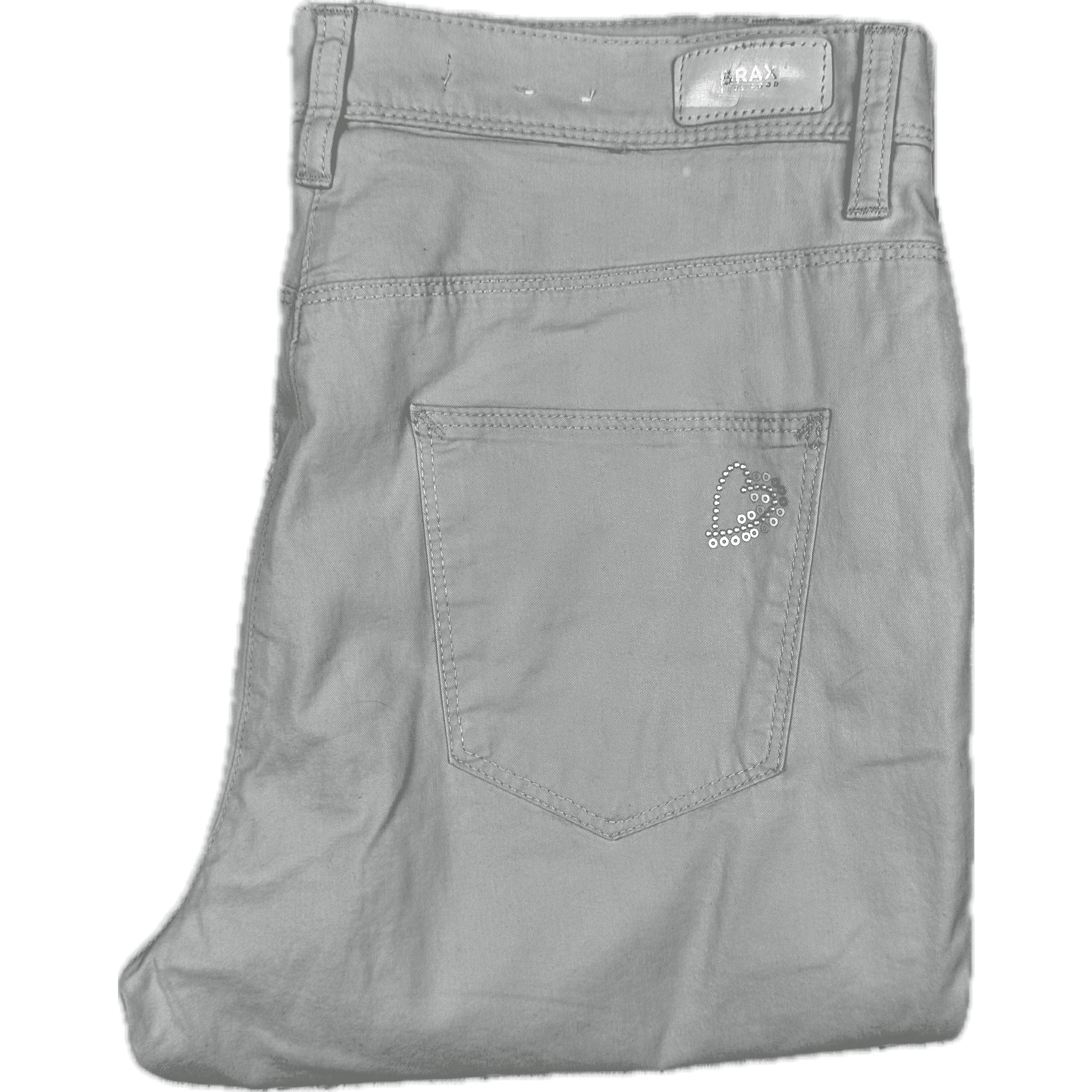Brax 'Mary S' Beige Straight Stretch Jeans - Size 10 — photo 2 of 6