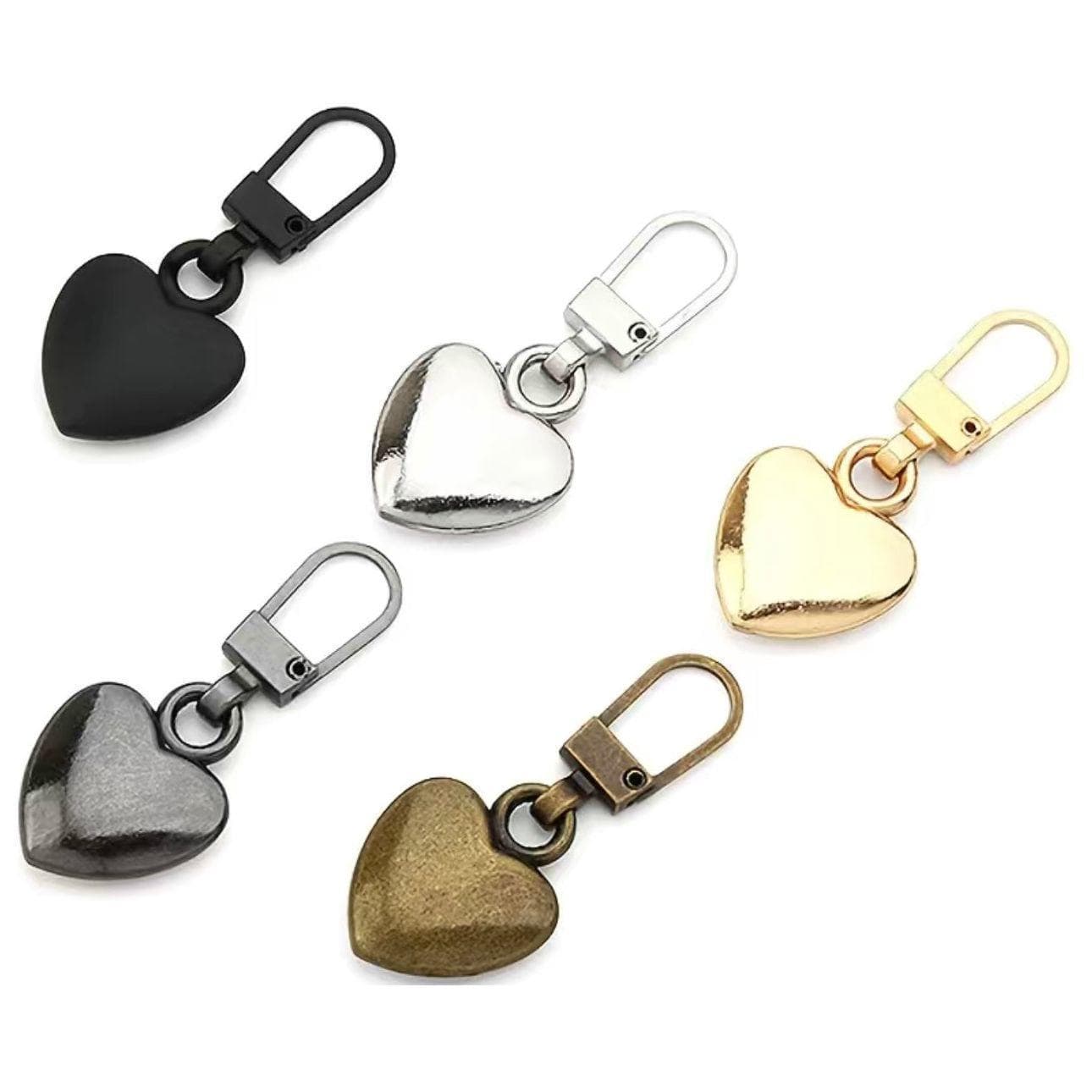 Brass Heart Clip on Zipper Pull Replacement Repair Kit — photo 2 of 5