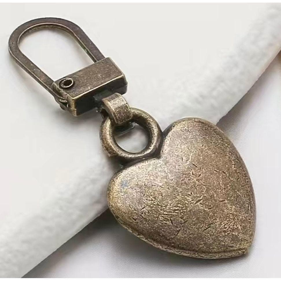 Brass Heart Clip on Zipper Pull Replacement Repair Kit — photo 4 of 5