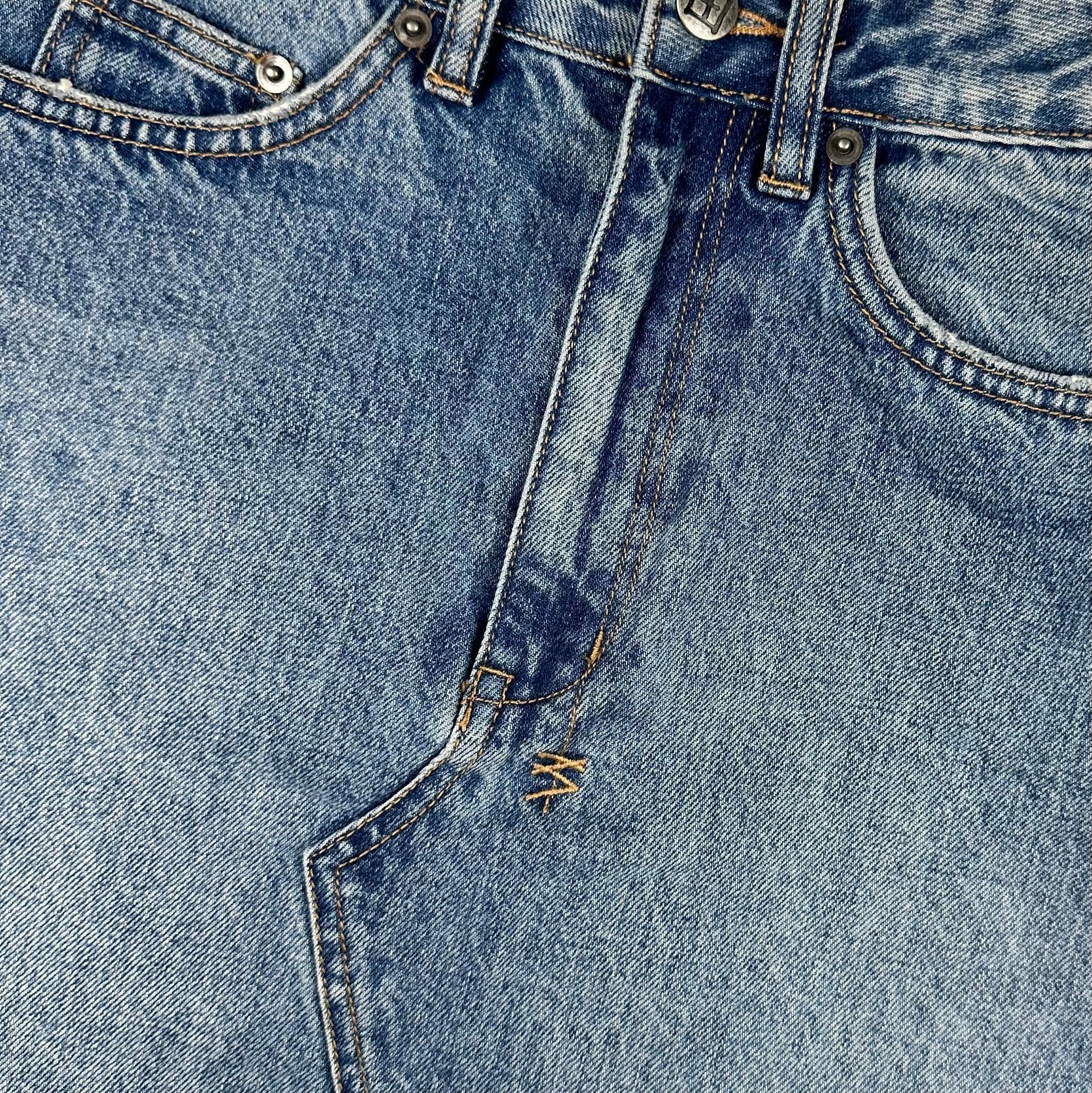 Ksubi 'Hi Line Mini' Blue Distressed Denim Skirt - Size 23 — photo 6 of 8