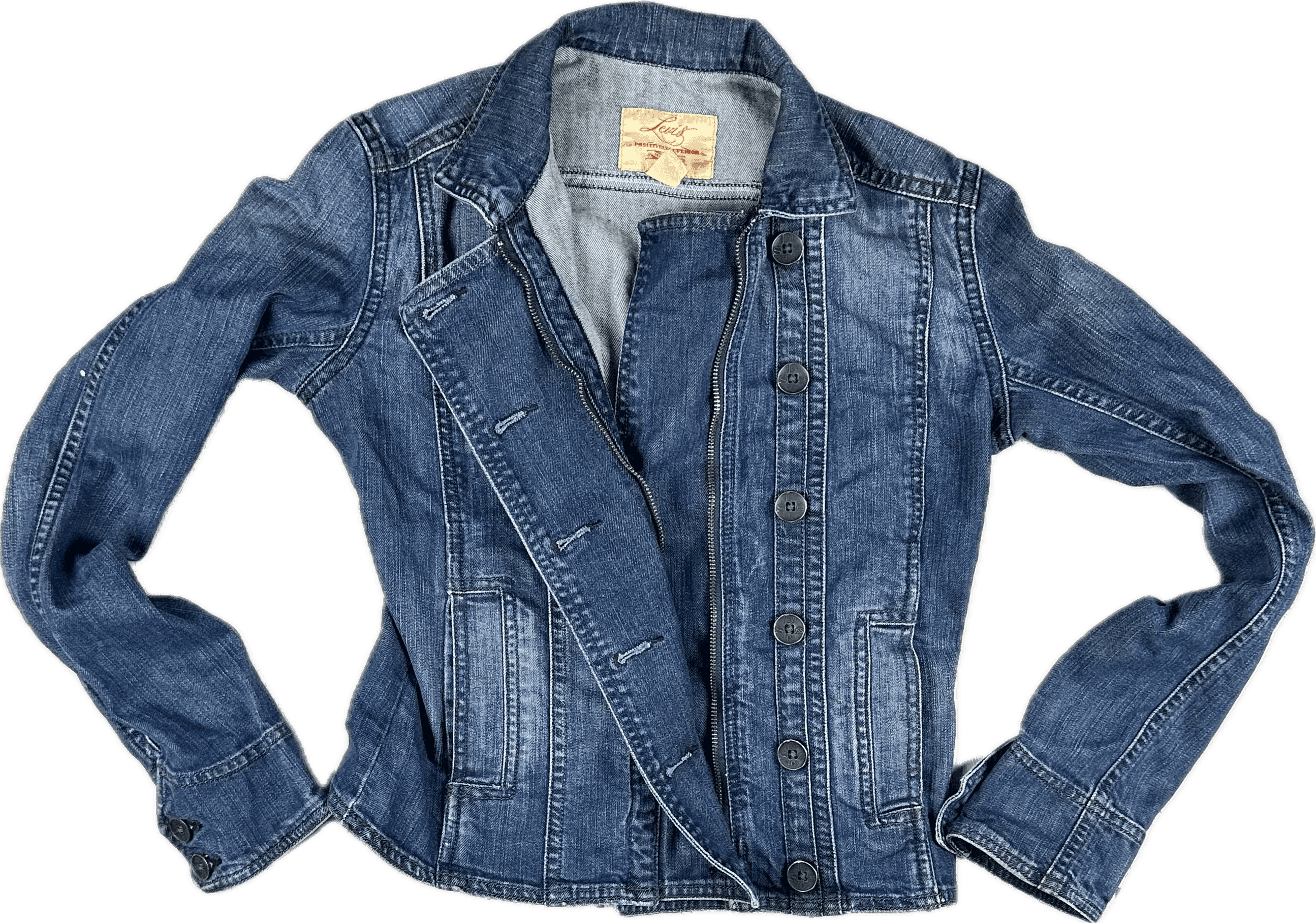 Levis Zip & Button Front Denim Jacket - Size S — photo 2 of 5