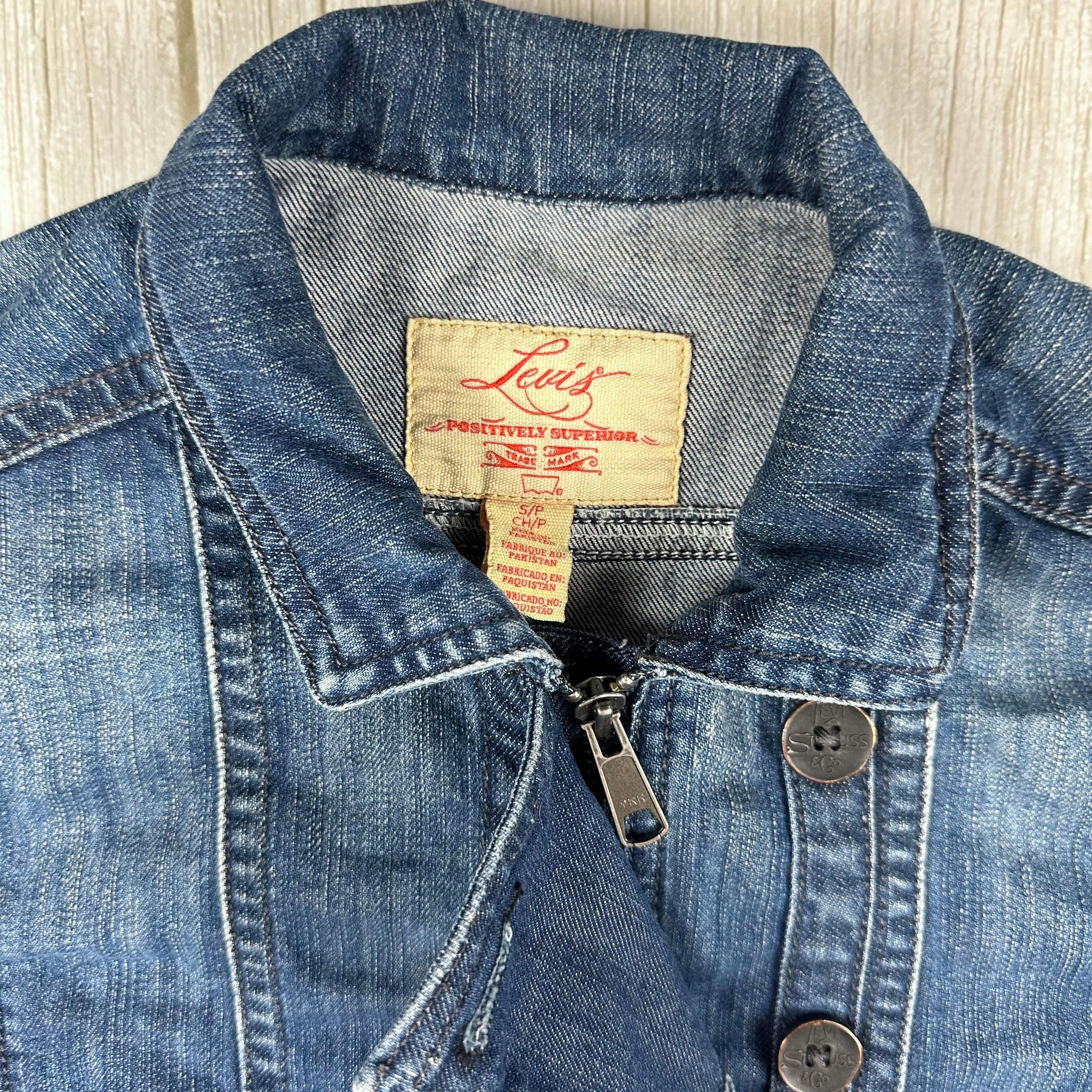 Levis Zip & Button Front Denim Jacket - Size S — photo 4 of 5