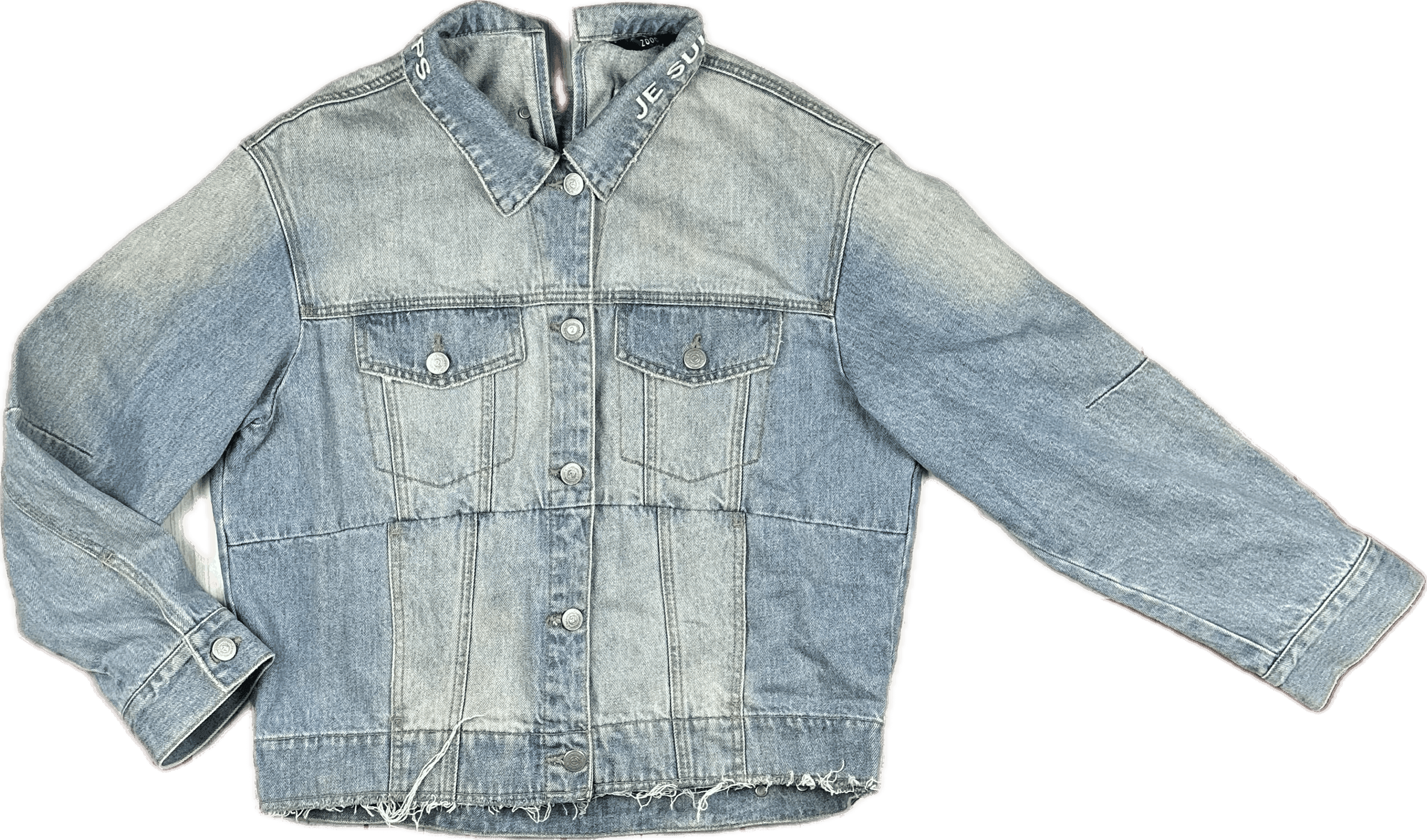 ZOOC Japan Embroidered Collar Denim Jacket - Size S/M — photo 1 of 7
