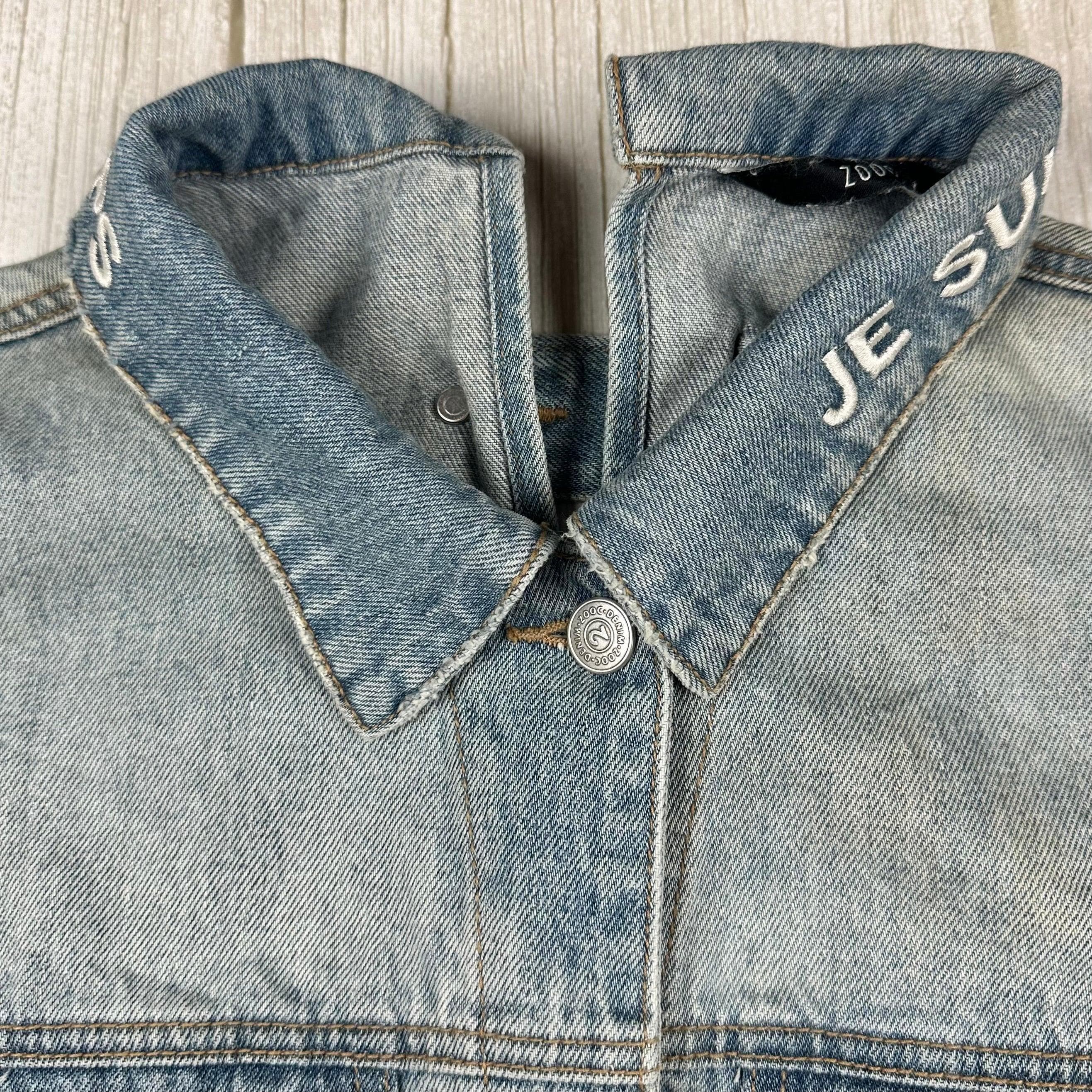 ZOOC Japan Embroidered Collar Denim Jacket - Size S/M — photo 6 of 7