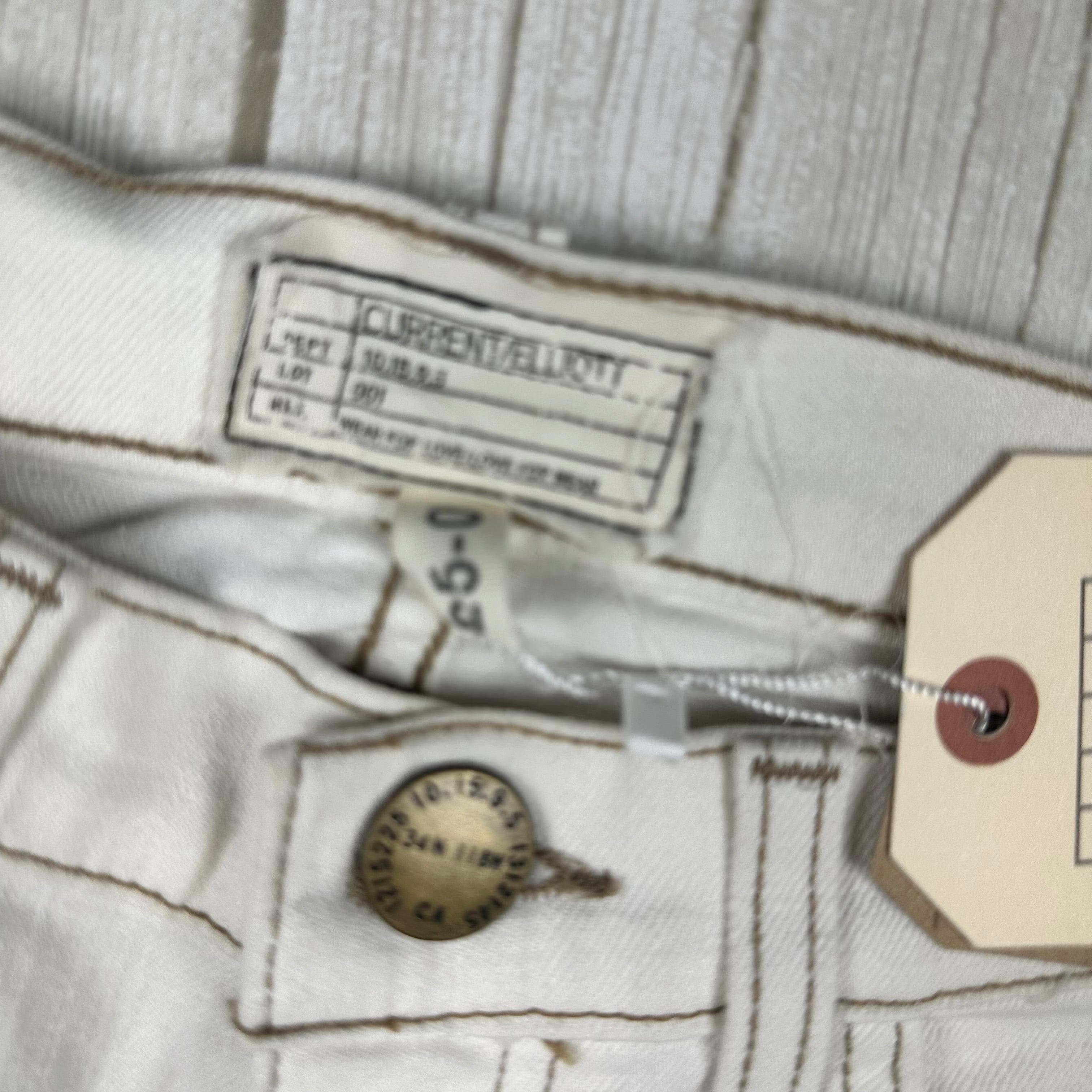 NWT- Current/Elliot 'The Ankle Skinny ' Sandy White Jeans- Size 25 — photo 4 of 7