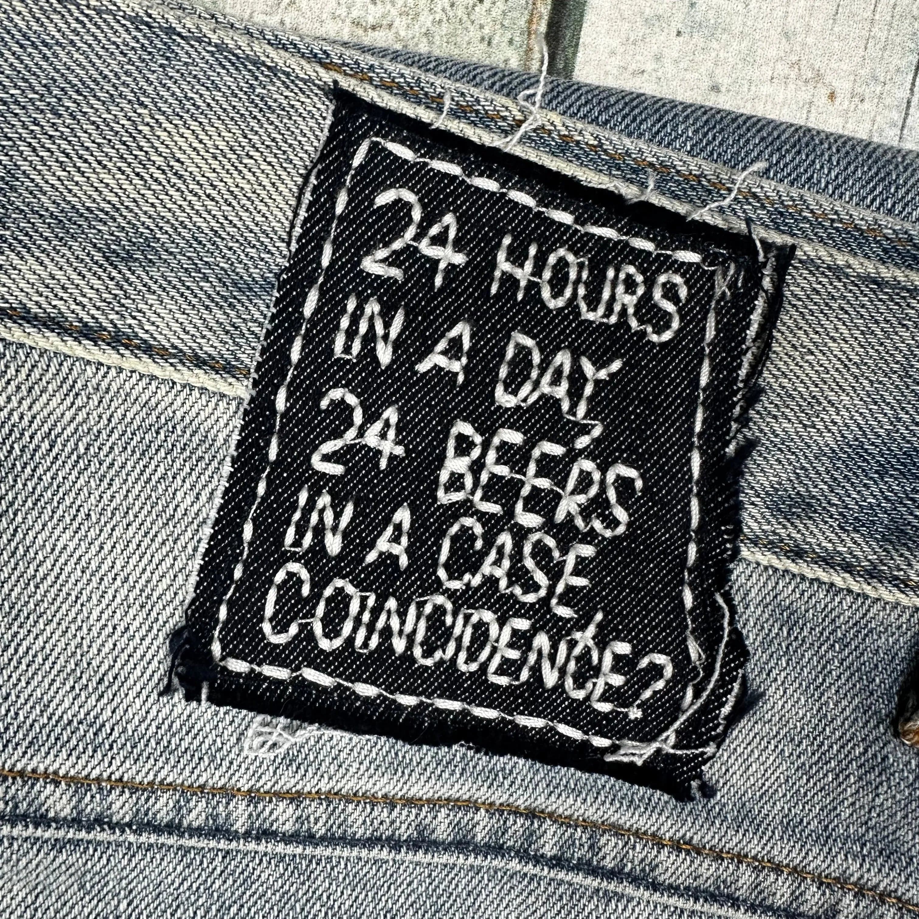 NWT -Daniele Alessandrini Italian '24 Beers' Distressed Jeans - 31 — photo 2 of 8