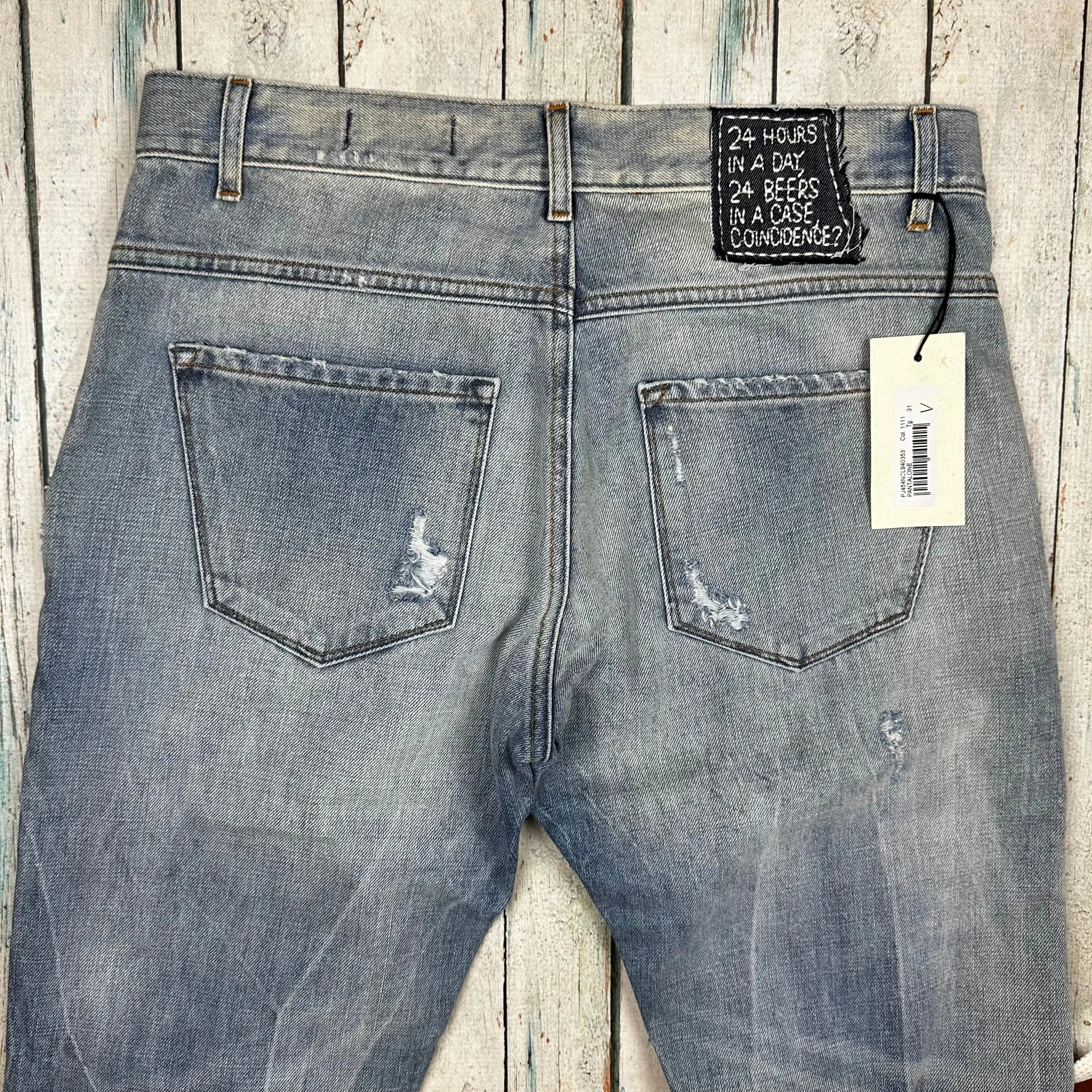 NWT -Daniele Alessandrini Italian '24 Beers' Distressed Jeans - 31 — photo 3 of 8