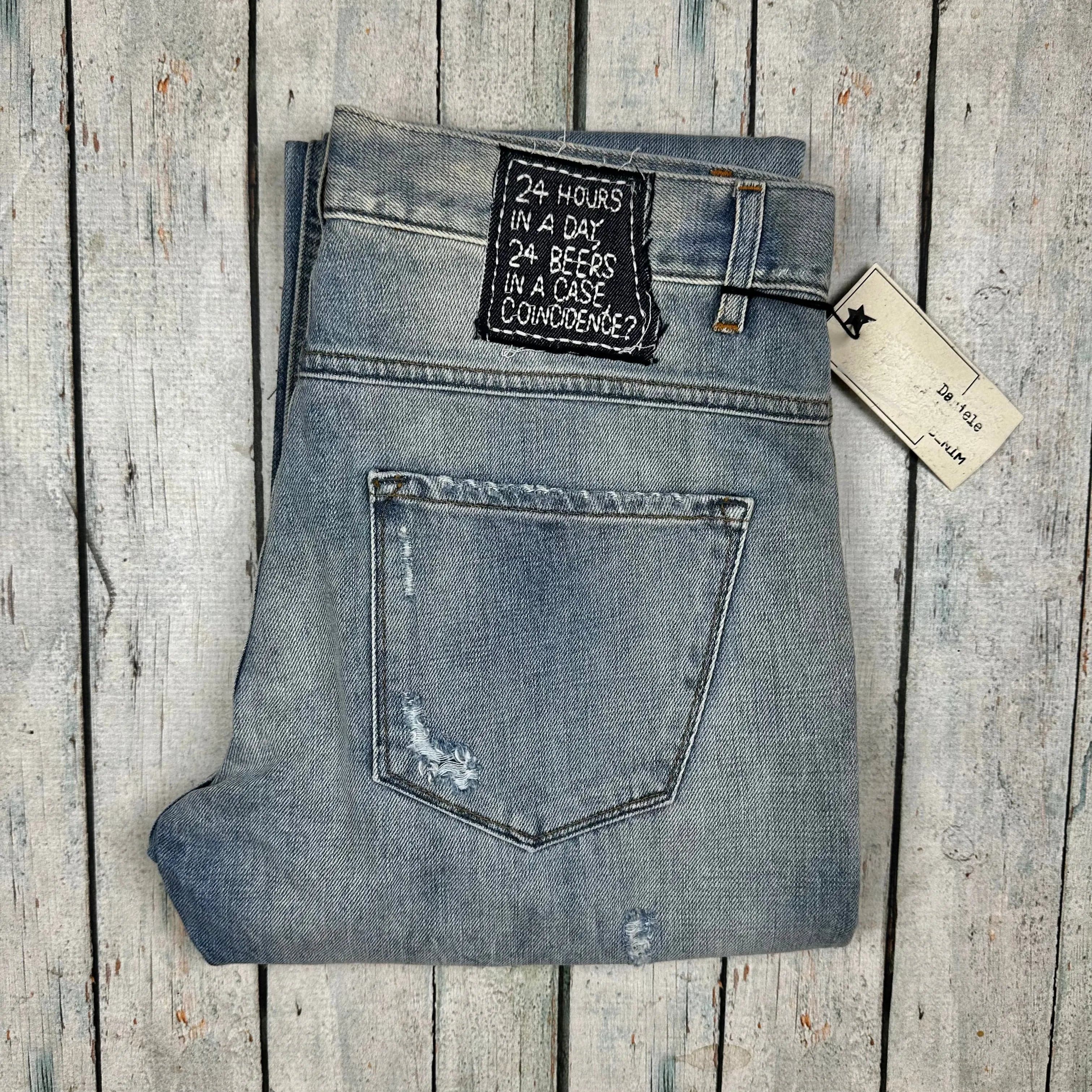 NWT -Daniele Alessandrini Italian '24 Beers' Distressed Jeans - 31 — photo 8 of 8